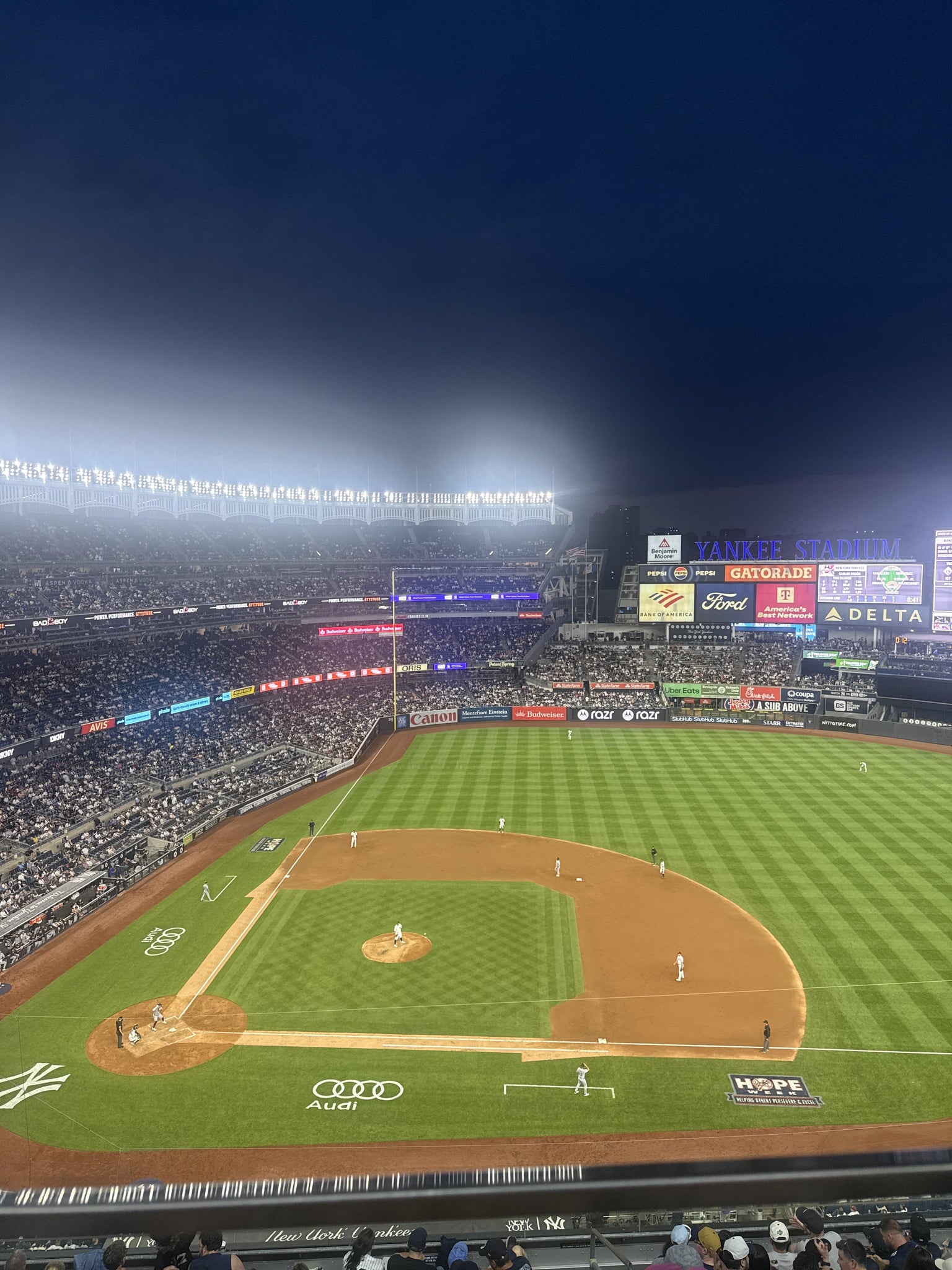 Real Fan View taken from Grandstand Level 416 at Yankee Stadium by Brea D
