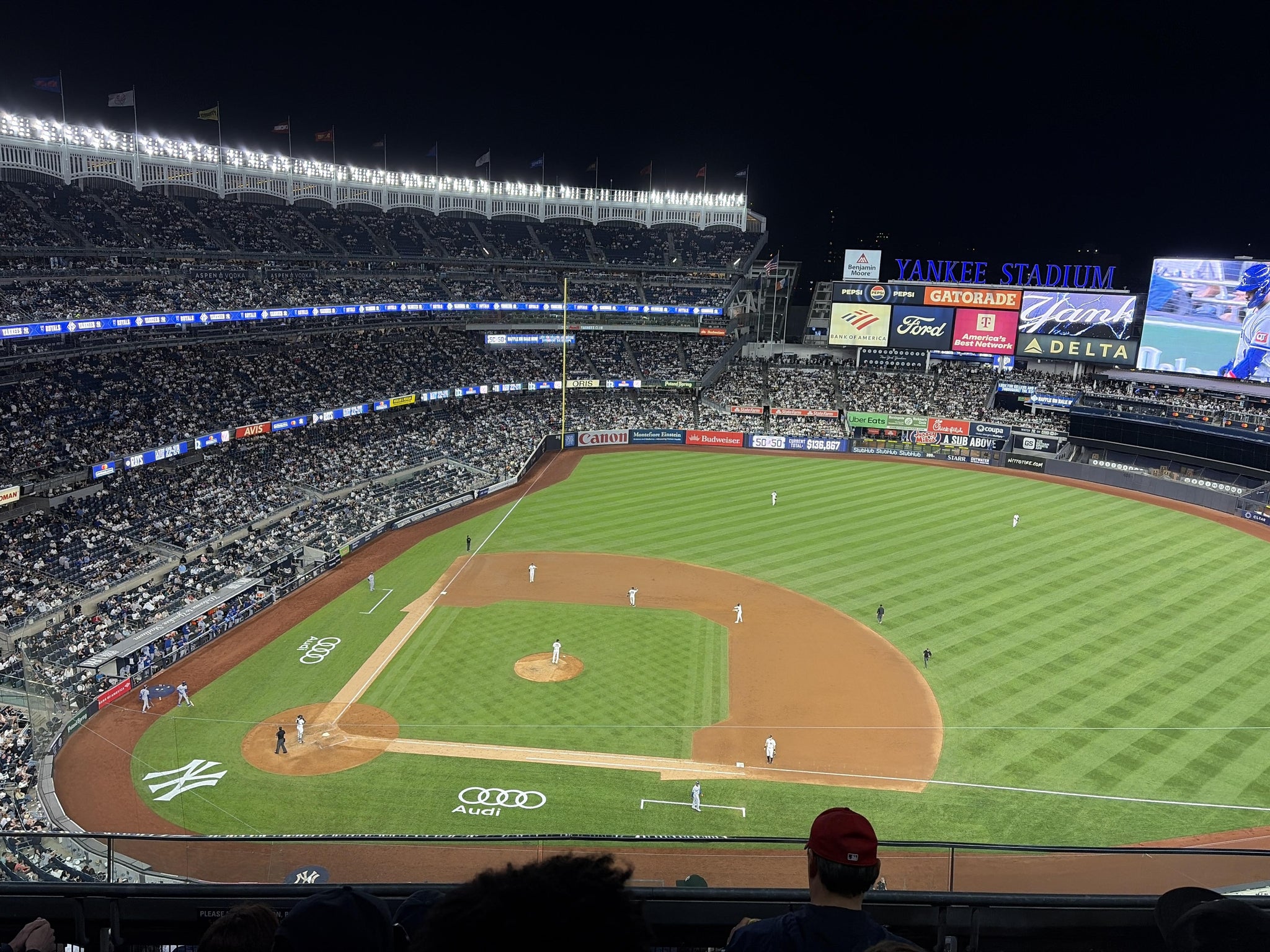 Real Fan View taken from Grandstand Level 416 at Yankee Stadium by Rod F