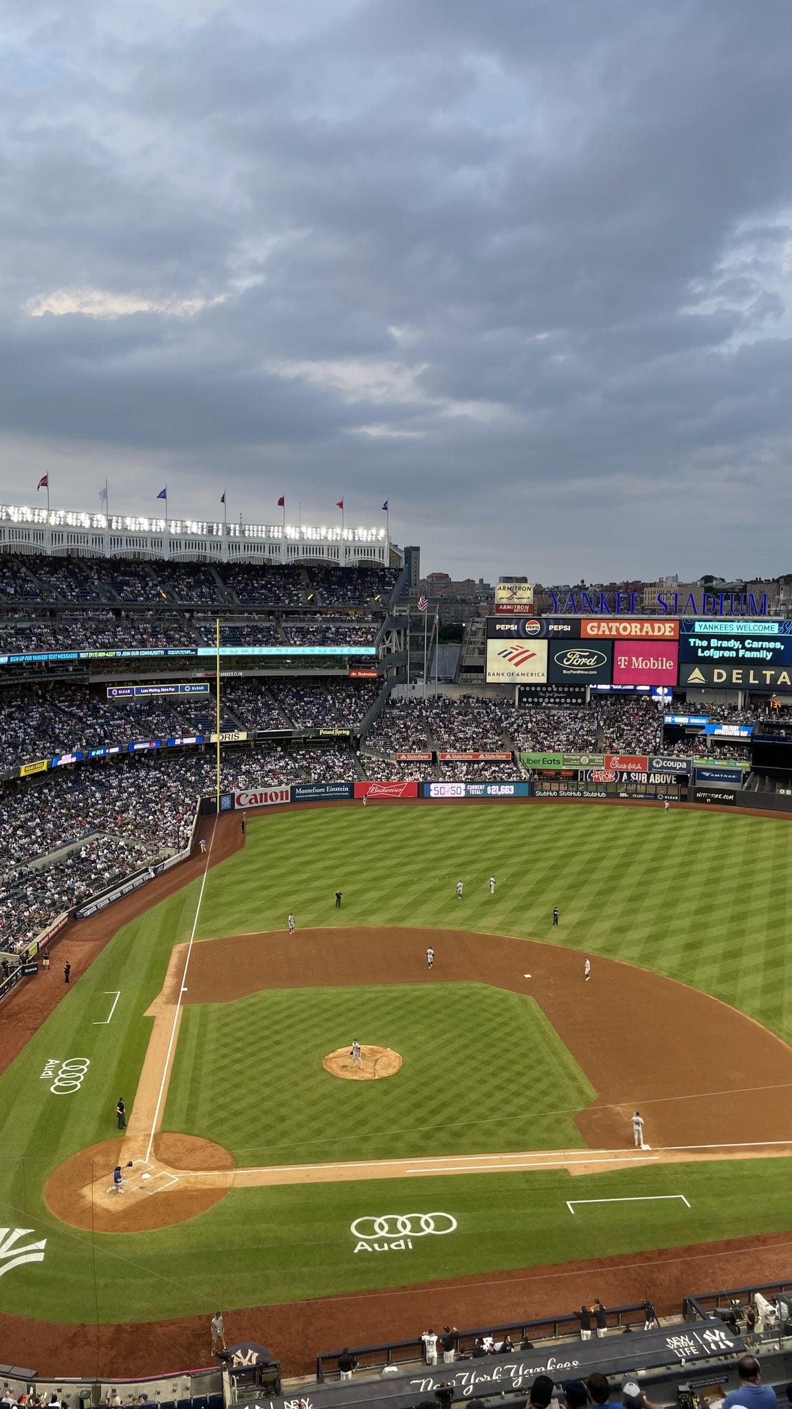 Real Fan View taken from Grandstand Level 417 at Yankee Stadium by Gabriel C