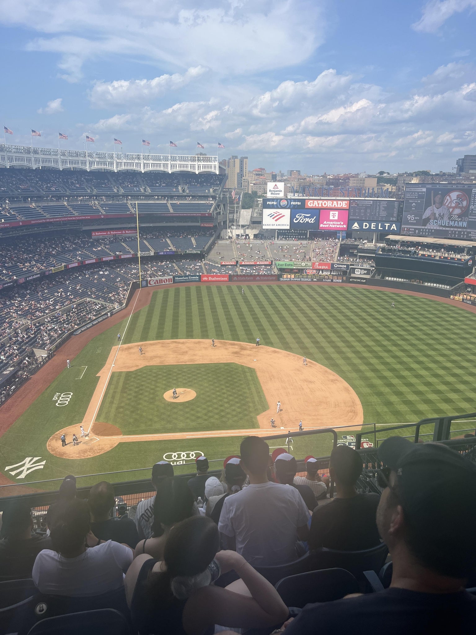 Real Fan View taken from Grandstand Level 417 at Yankee Stadium by Anna S