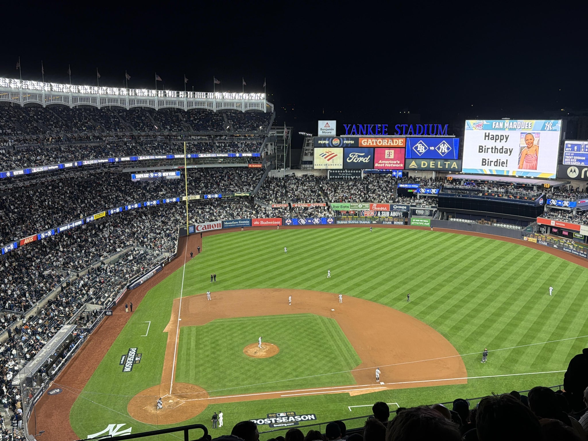 Real Fan View taken from Grandstand Level 417 at Yankee Stadium by Nicoleta R