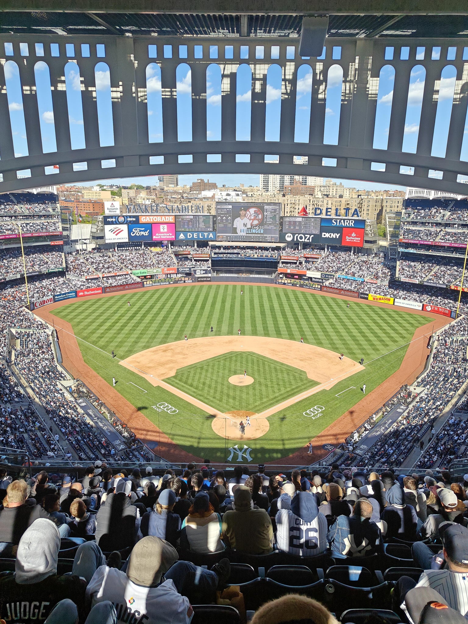 Real Fan View taken from Grandstand Level 420 B at Yankee Stadium by Arvin Z