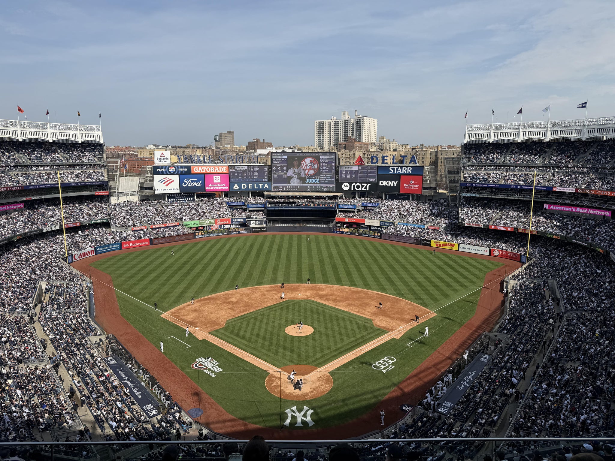 Real Fan View taken from Grandstand Level 420 B at Yankee Stadium by Steve A