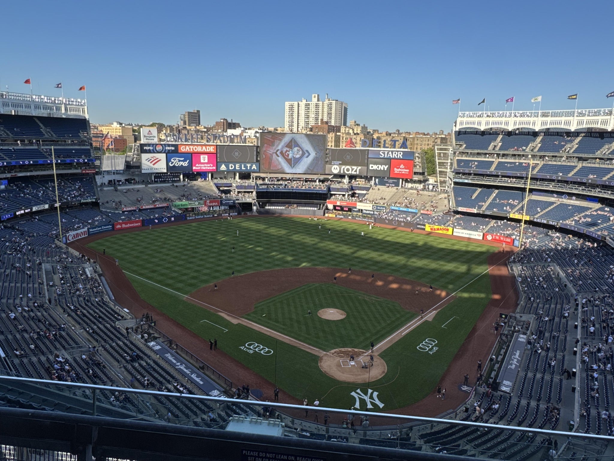Real Fan View taken from Grandstand Level 420 C at Yankee Stadium by Lisa K