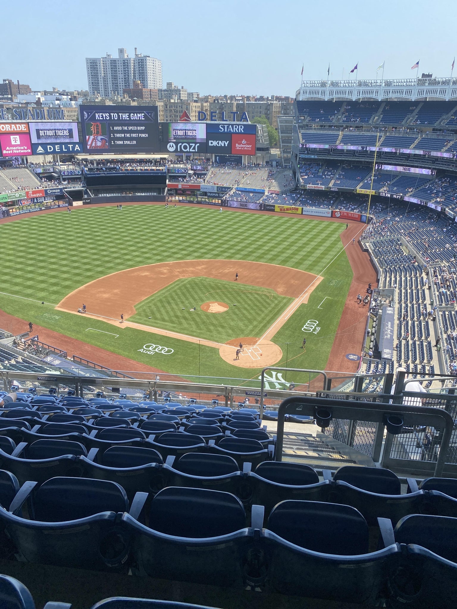 Real Fan View taken from Grandstand Level 421 at Yankee Stadium by Amanda Y