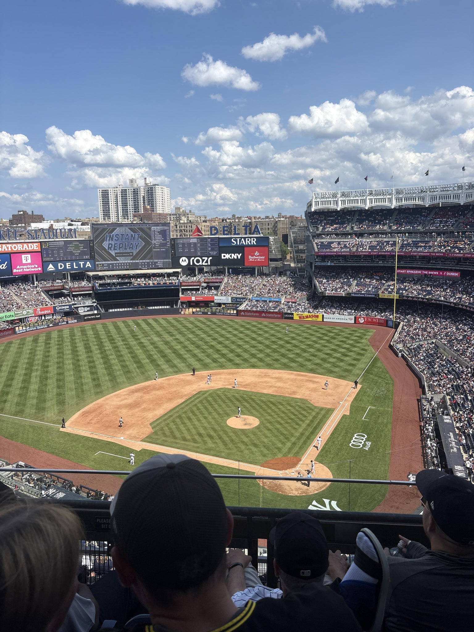 Real Fan View taken from Grandstand Level 421 at Yankee Stadium by Helen B
