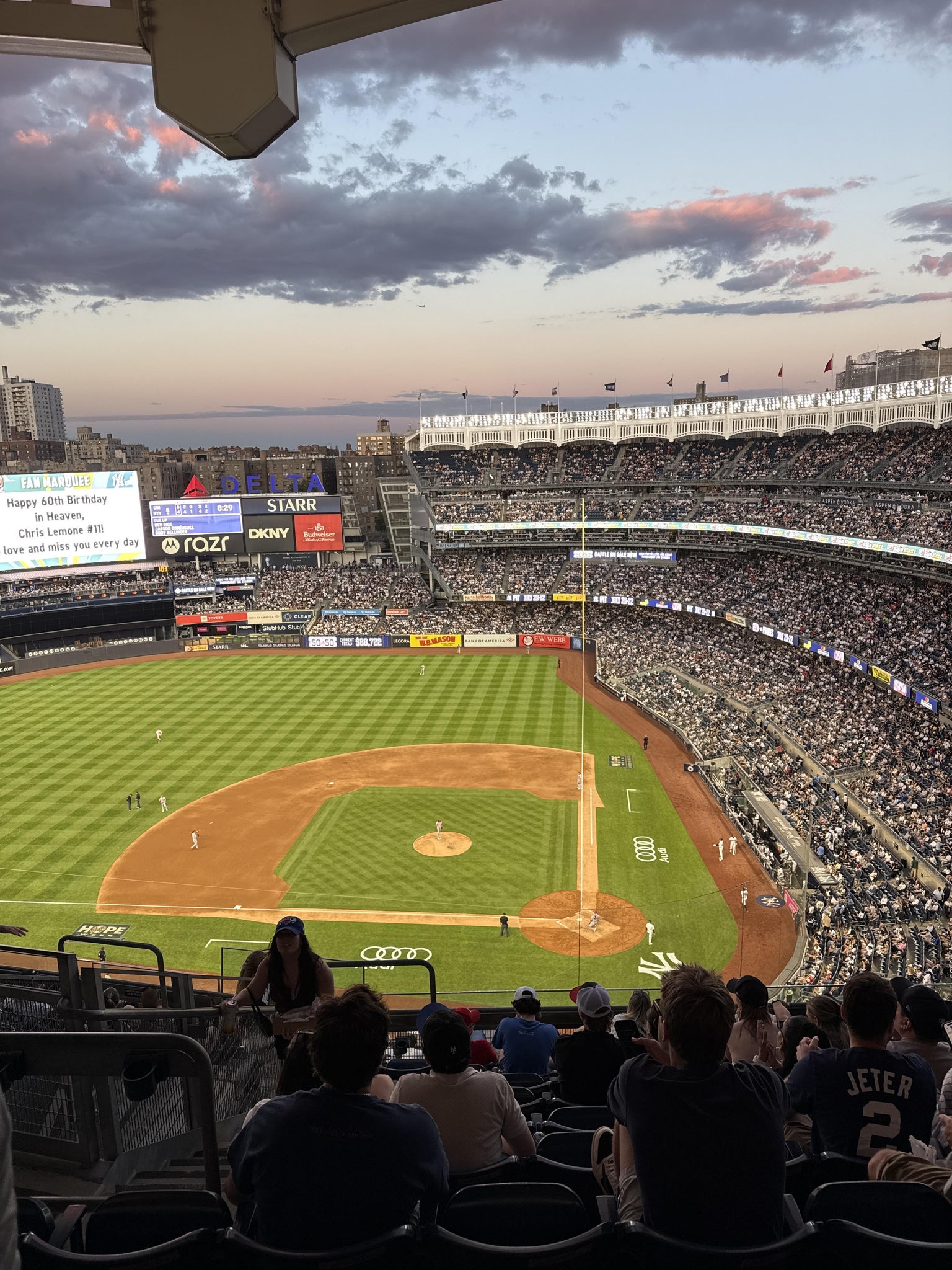 Real Fan View taken from Grandstand Level 422 at Yankee Stadium by Joseph  S