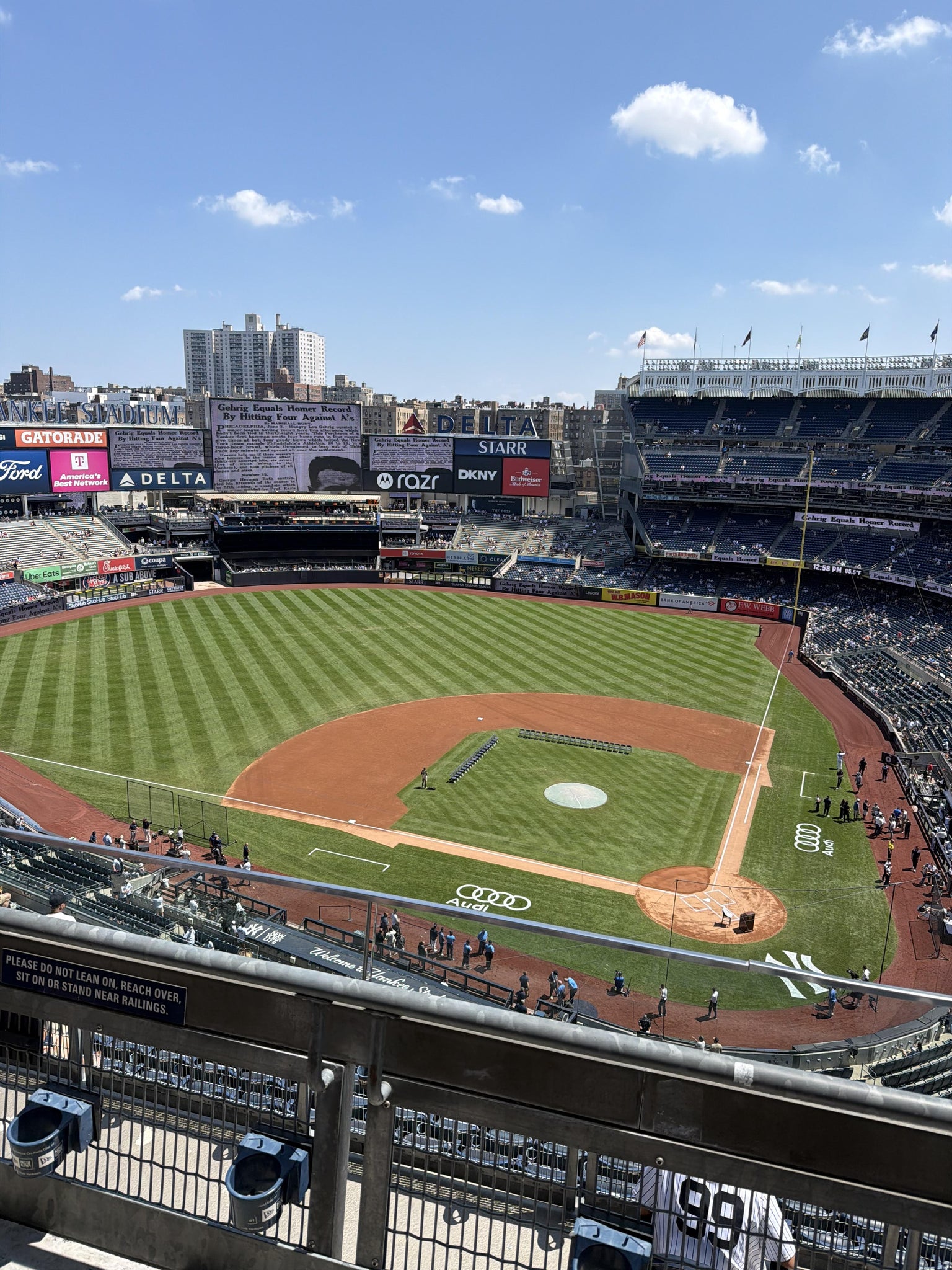 Real Fan View taken from Grandstand Level 422 at Yankee Stadium by Dan A