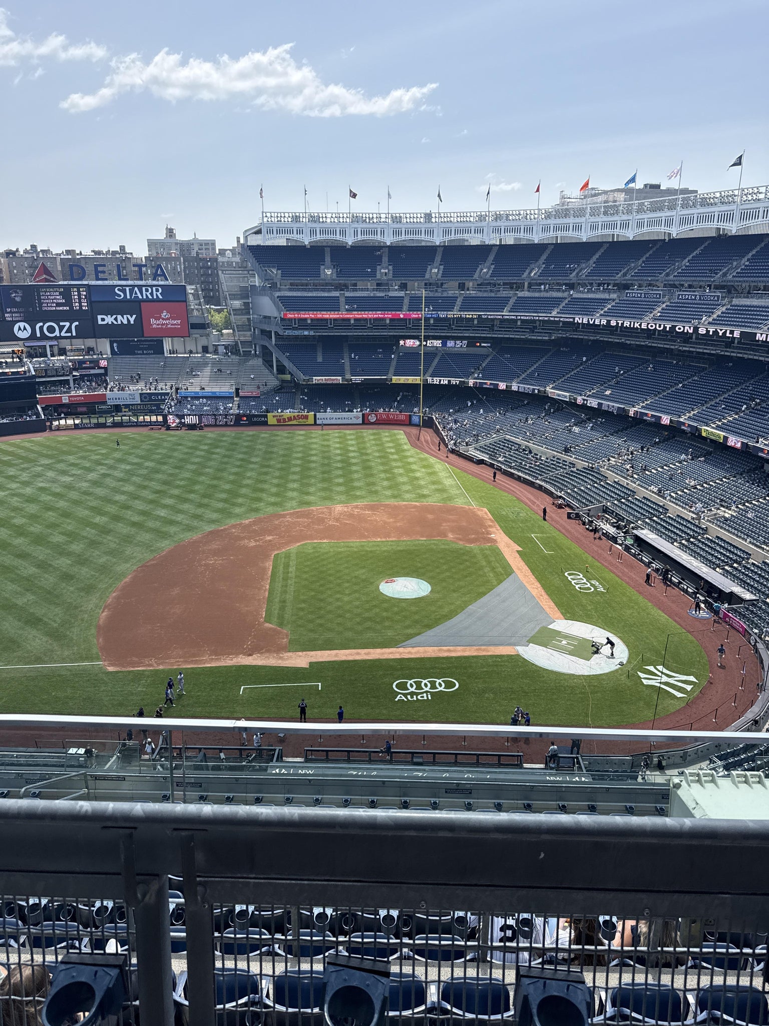 Real Fan View taken from Grandstand Level 424 at Yankee Stadium by Ace R
