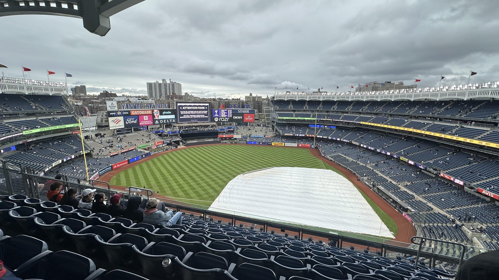 Real Fan View taken from Grandstand Level 424 at Yankee Stadium by Donald W