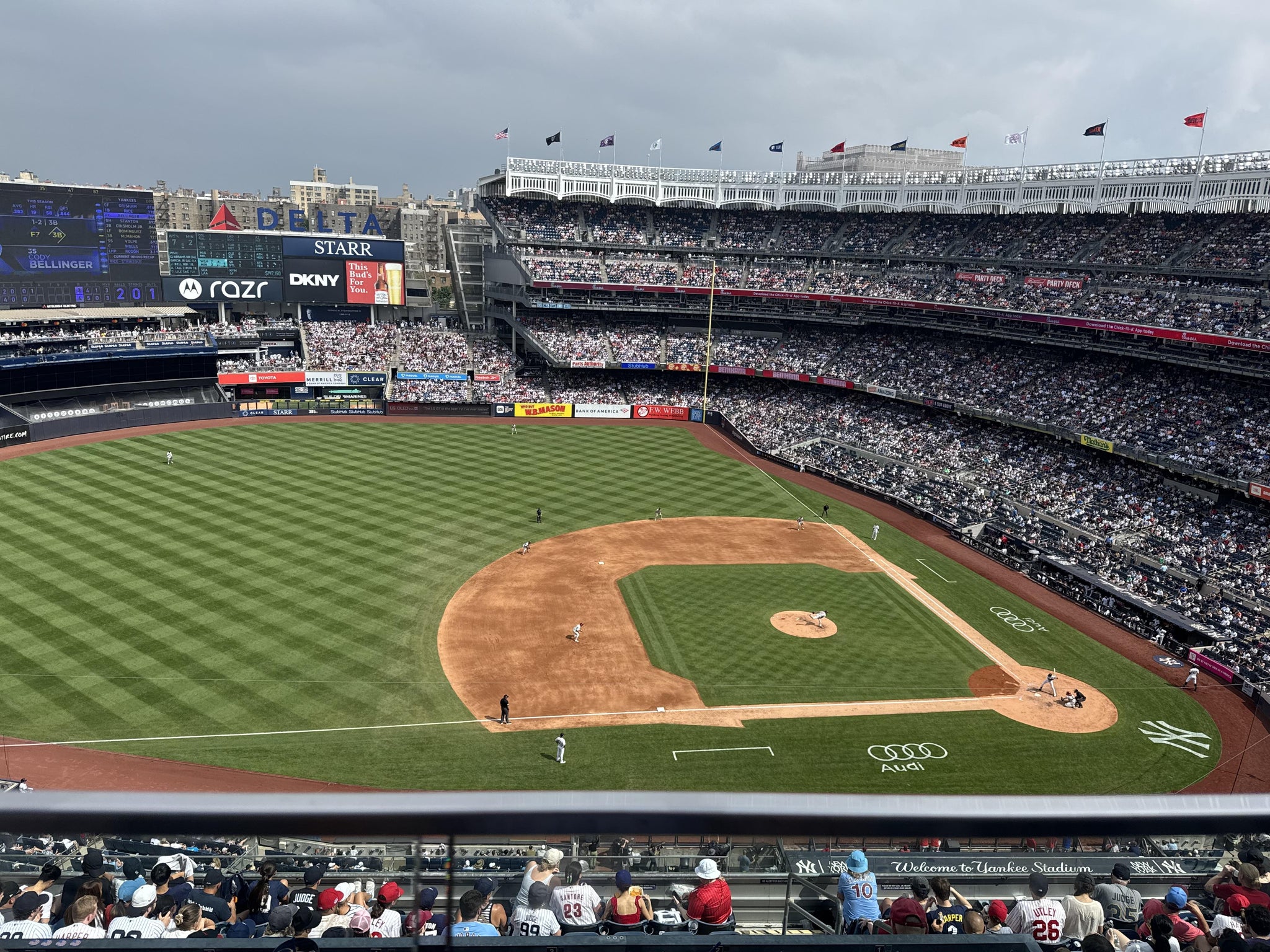 Real Fan View taken from Grandstand Level 425 at Yankee Stadium by David S