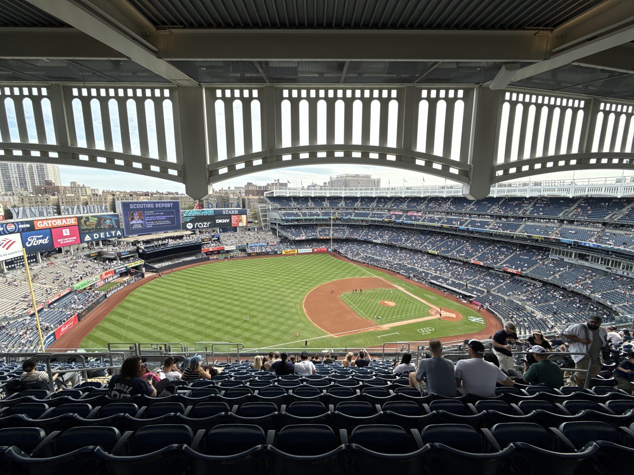 Real Fan View taken from Grandstand Level 427 at Yankee Stadium by Darek B