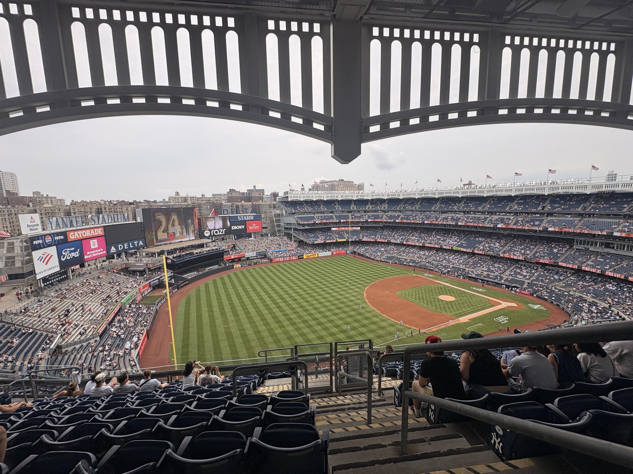 Real Fan View taken from Grandstand Level 430 at Yankee Stadium by Hudson N