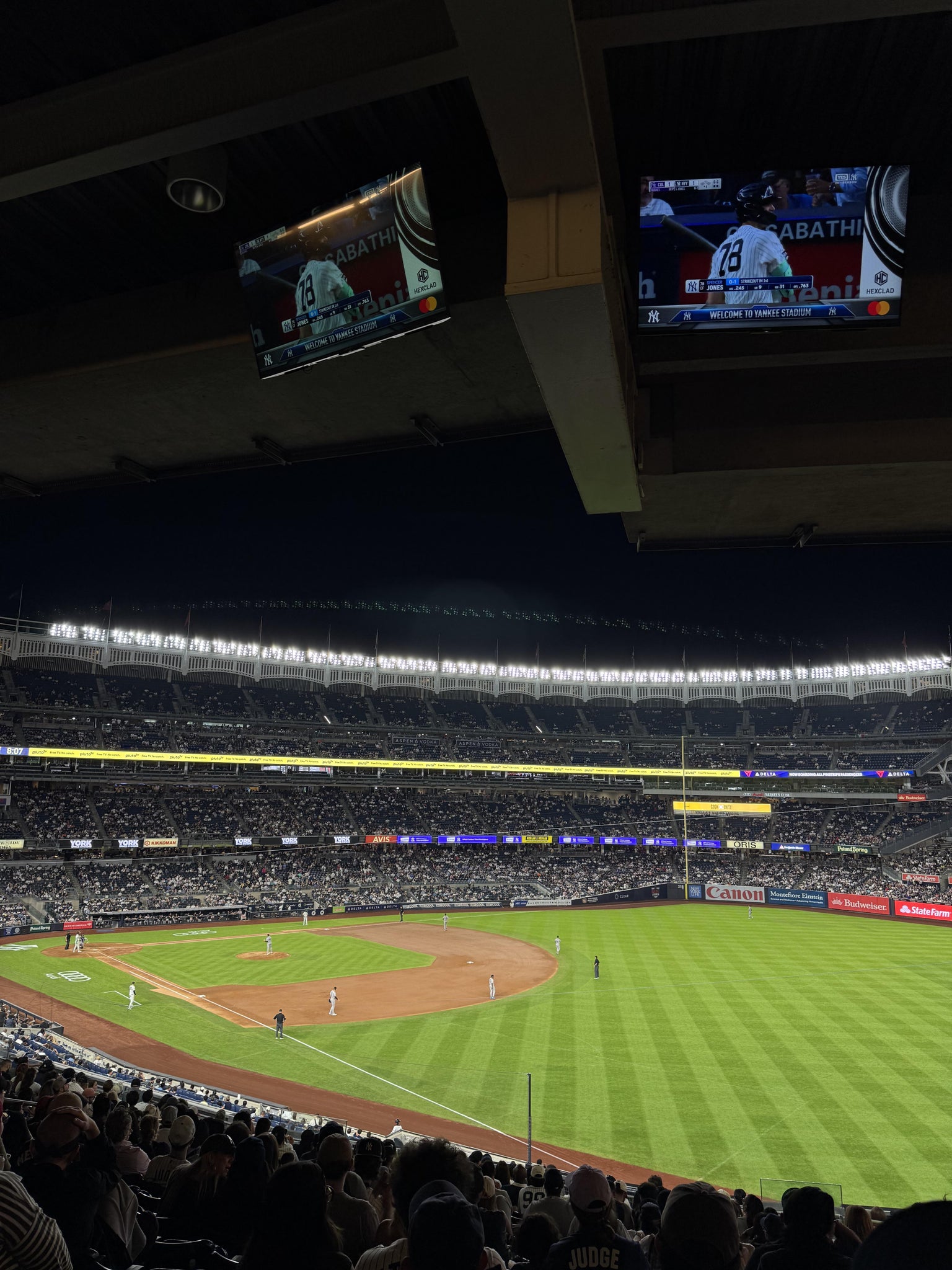 Real Fan View taken from Main Level 210 at Yankee Stadium by Romina B