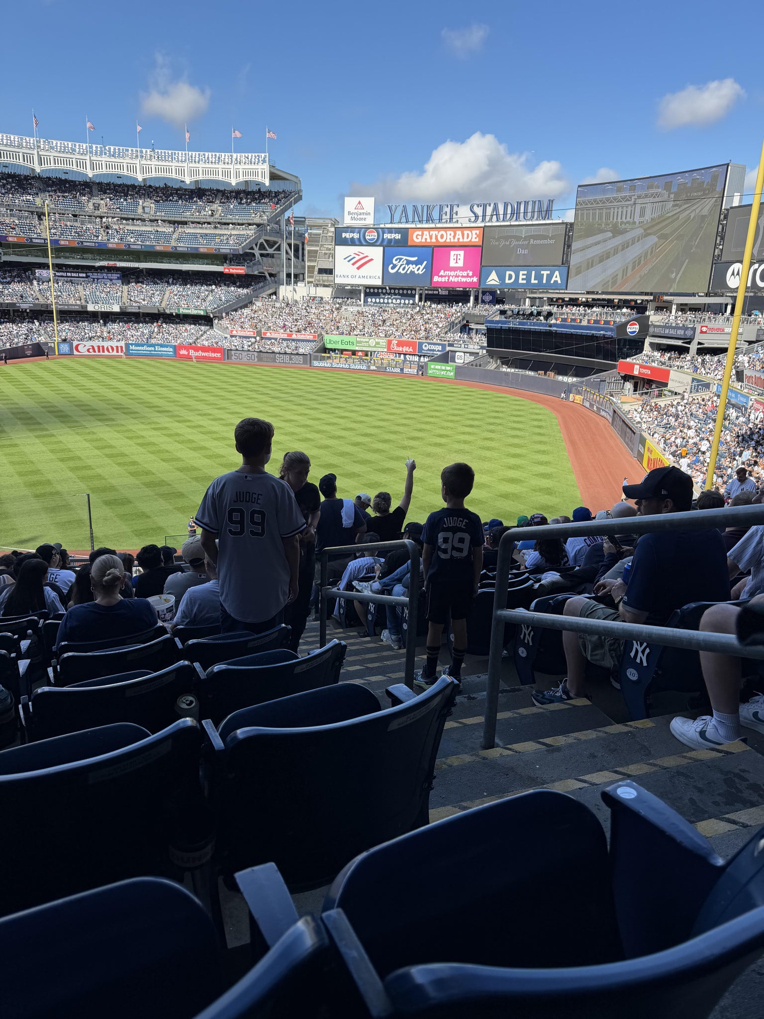 Real Fan View taken from Main Level 211 at Yankee Stadium by Katie N