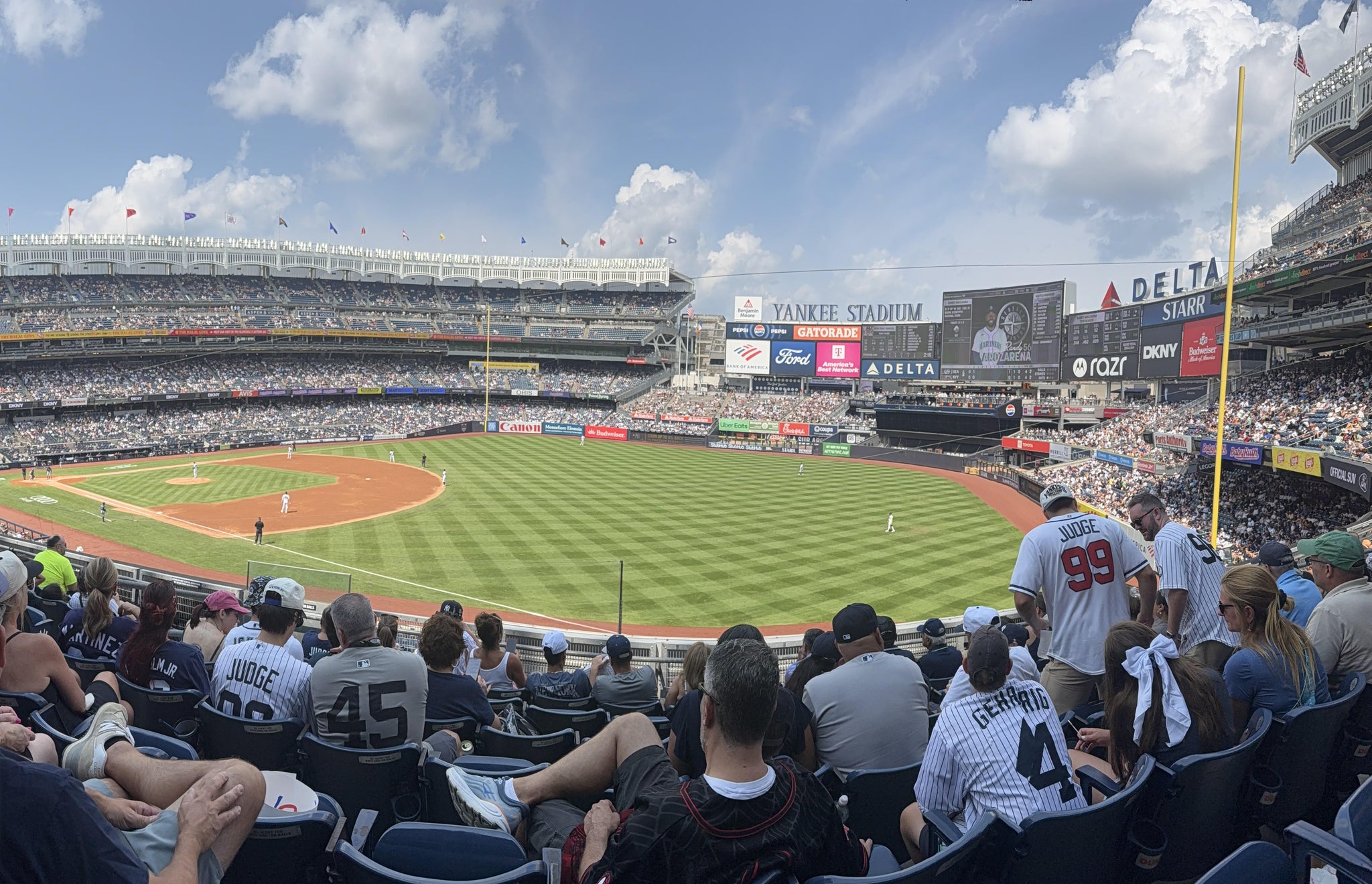 Real Fan View taken from Main Level 211 at Yankee Stadium by John S