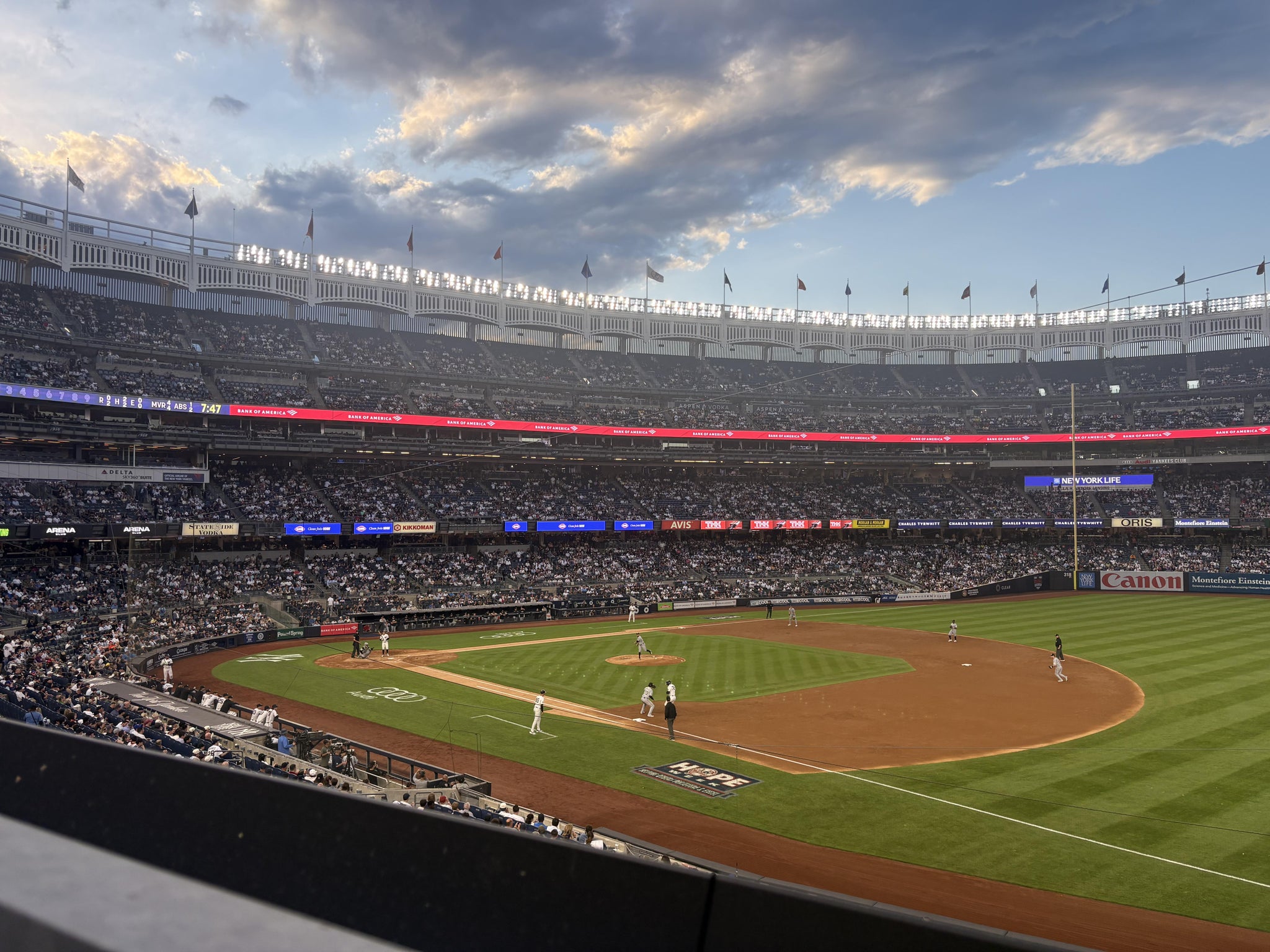 Real Fan View taken from Main Level 212 at Yankee Stadium by Jose E