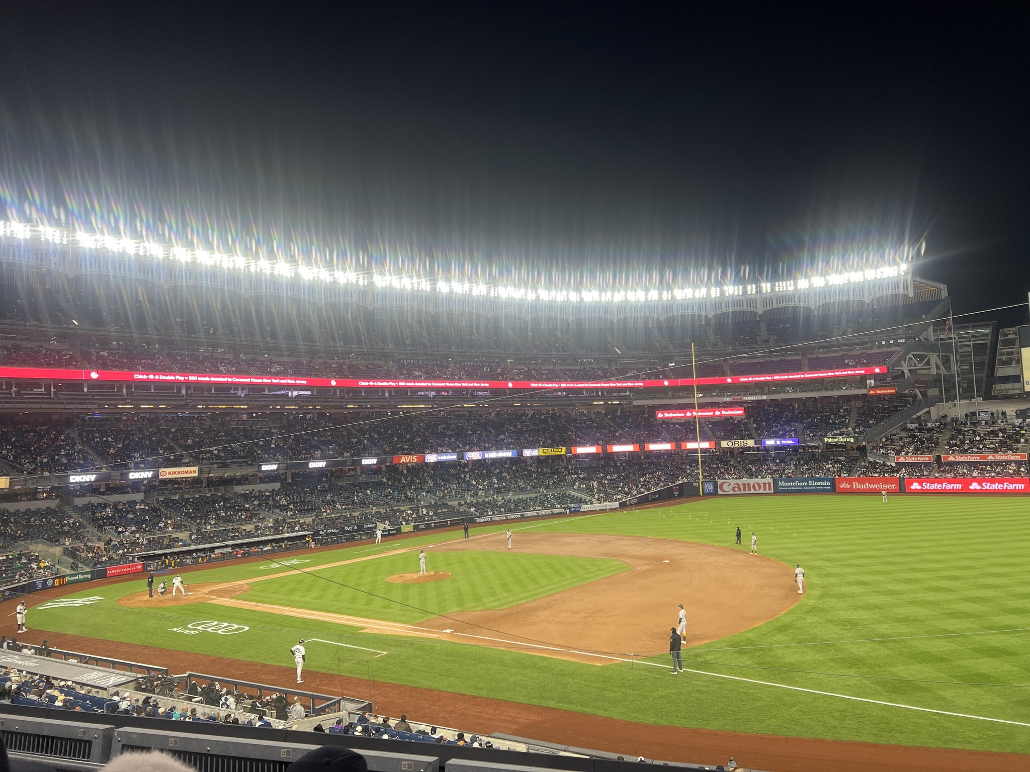 Real Fan View taken from Main Level 213 at Yankee Stadium by Carlos C