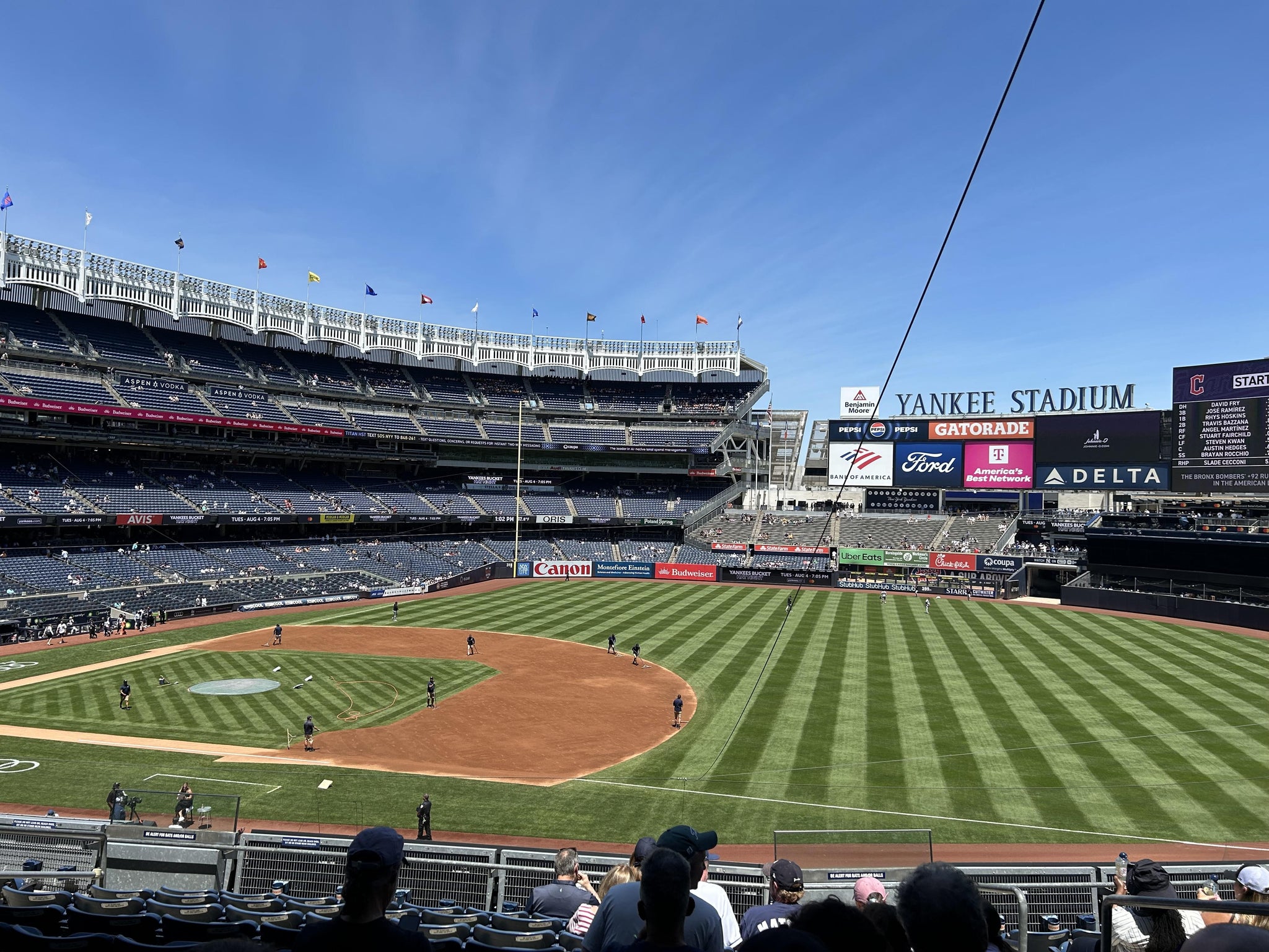Real Fan View taken from Main Level 214 A at Yankee Stadium by Gail G
