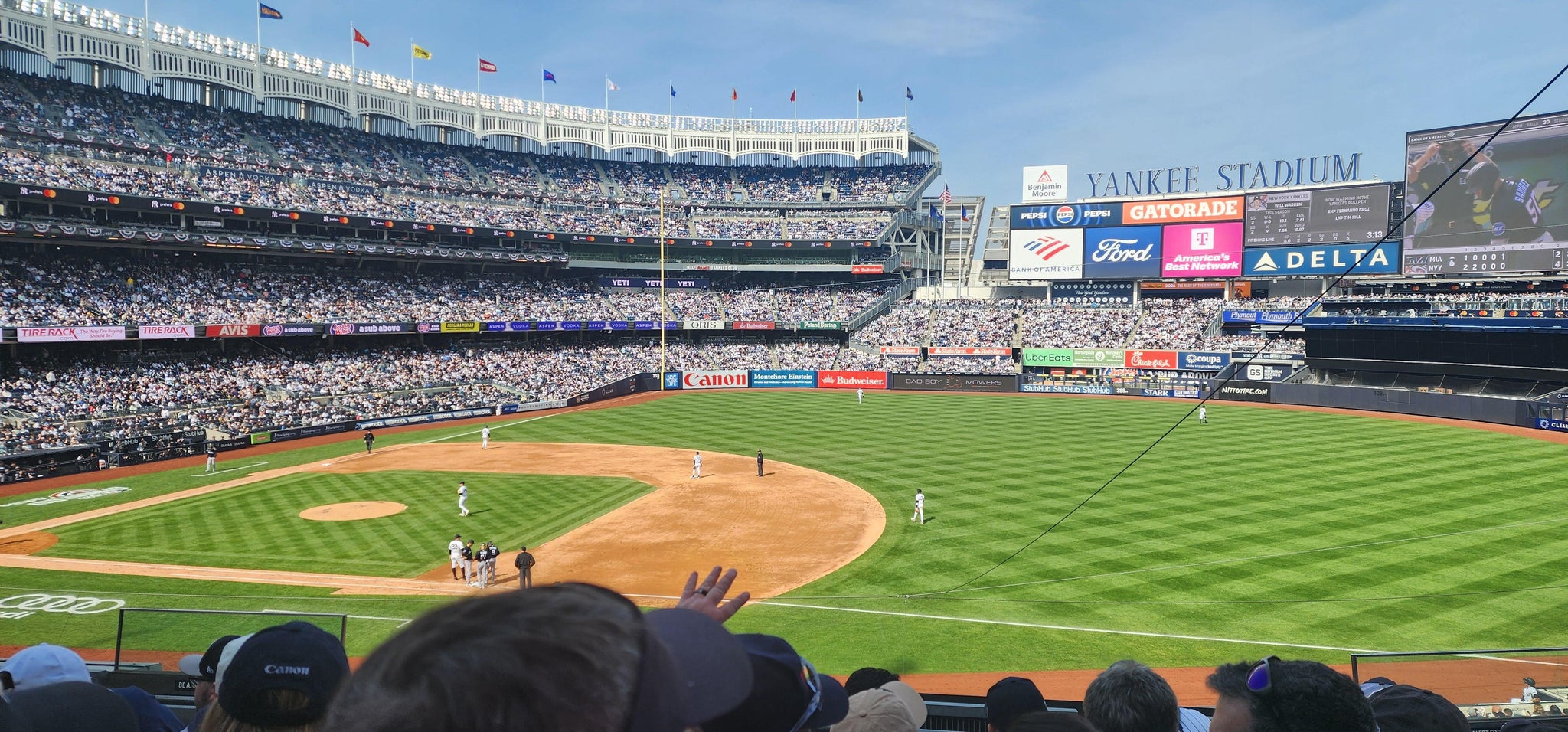 Real Fan View taken from Main Level 214 A at Yankee Stadium by Steven R