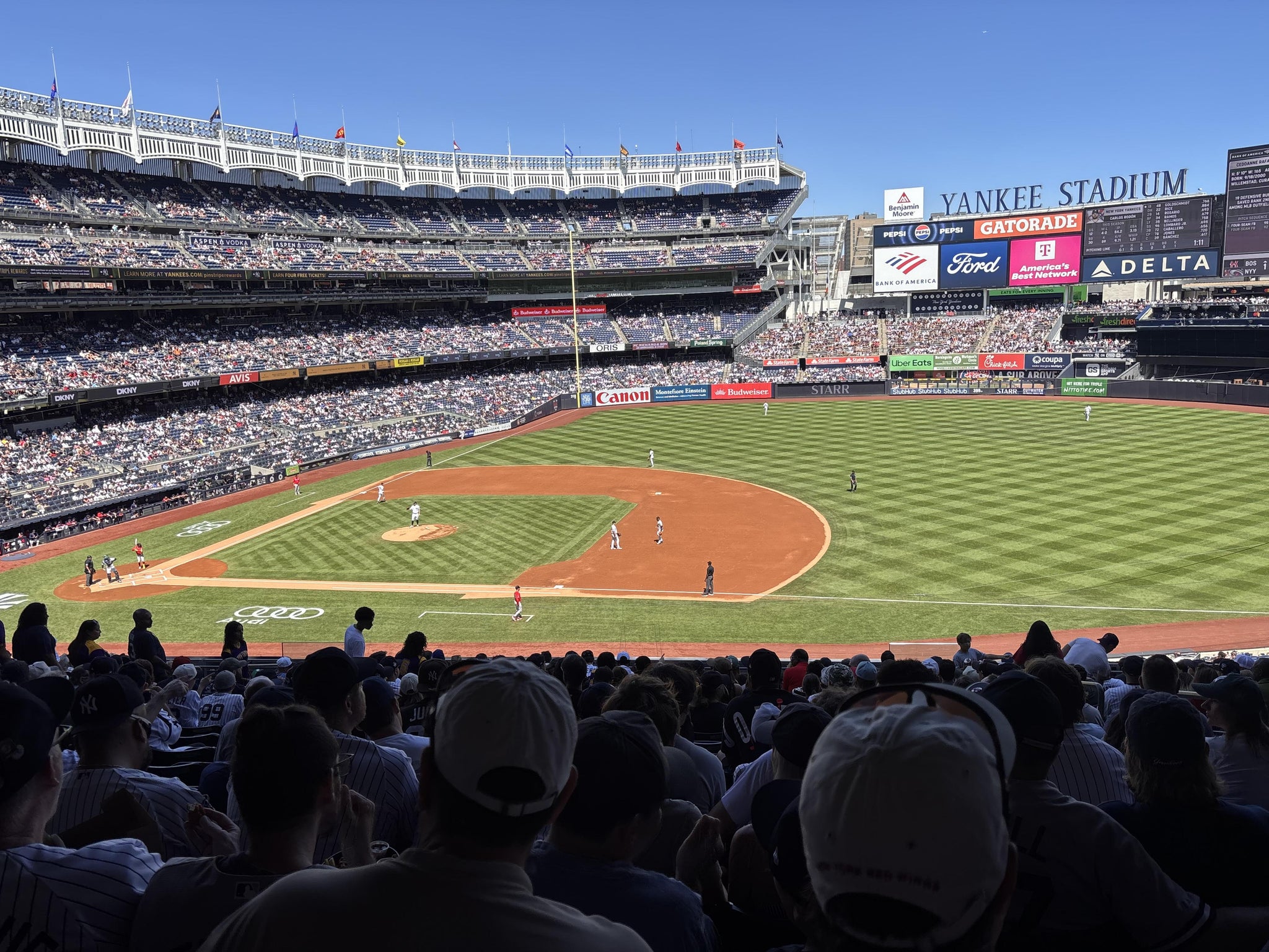 Real Fan View taken from Main Level 214 B at Yankee Stadium by Iris S