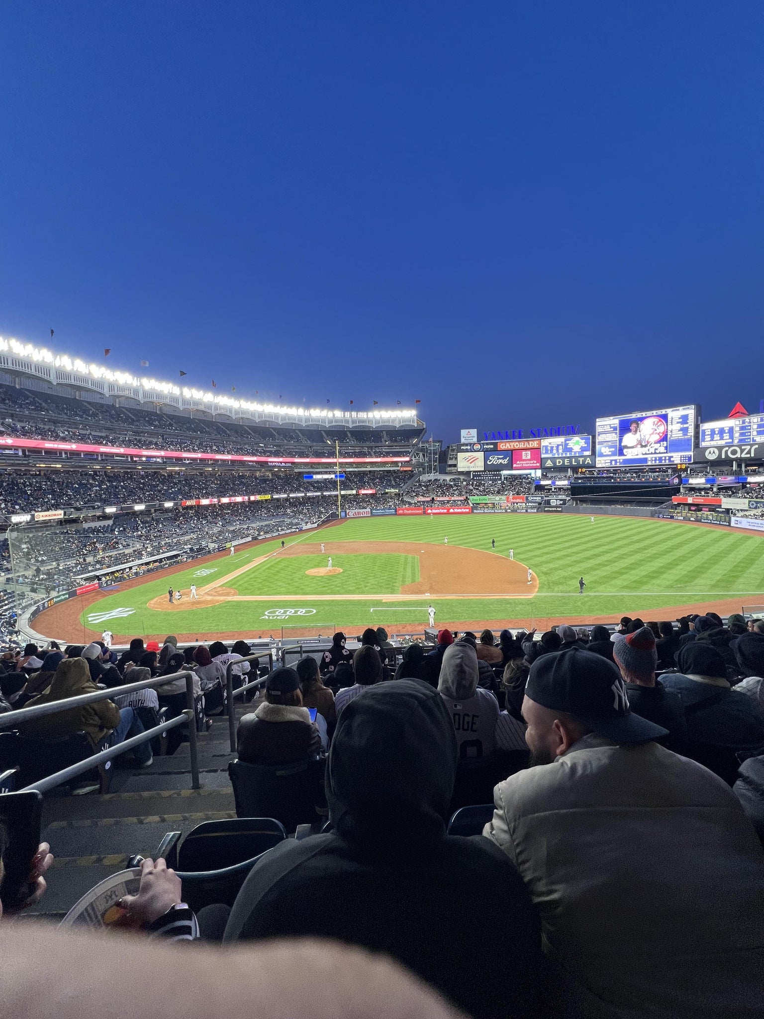 Real Fan View taken from Main Level 215 at Yankee Stadium by Chantelle B