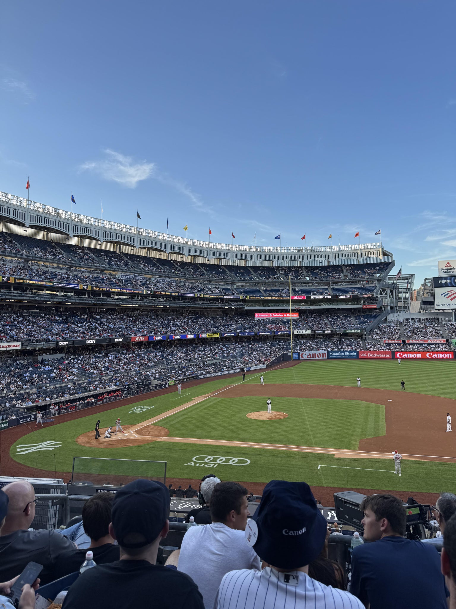 Real Fan View taken from Main Level 215 at Yankee Stadium by Domenica L