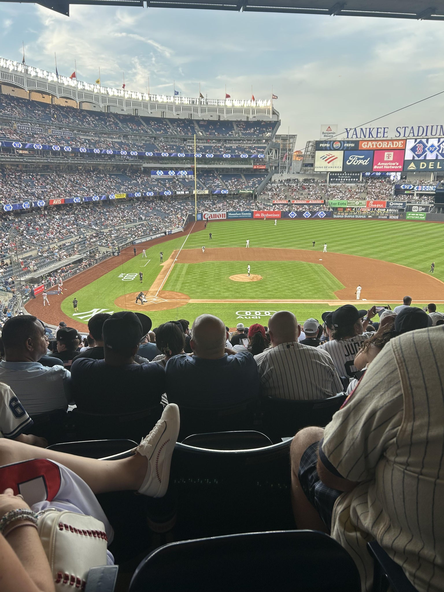 Real Fan View taken from Main Level 217 at Yankee Stadium by Rivpreet A