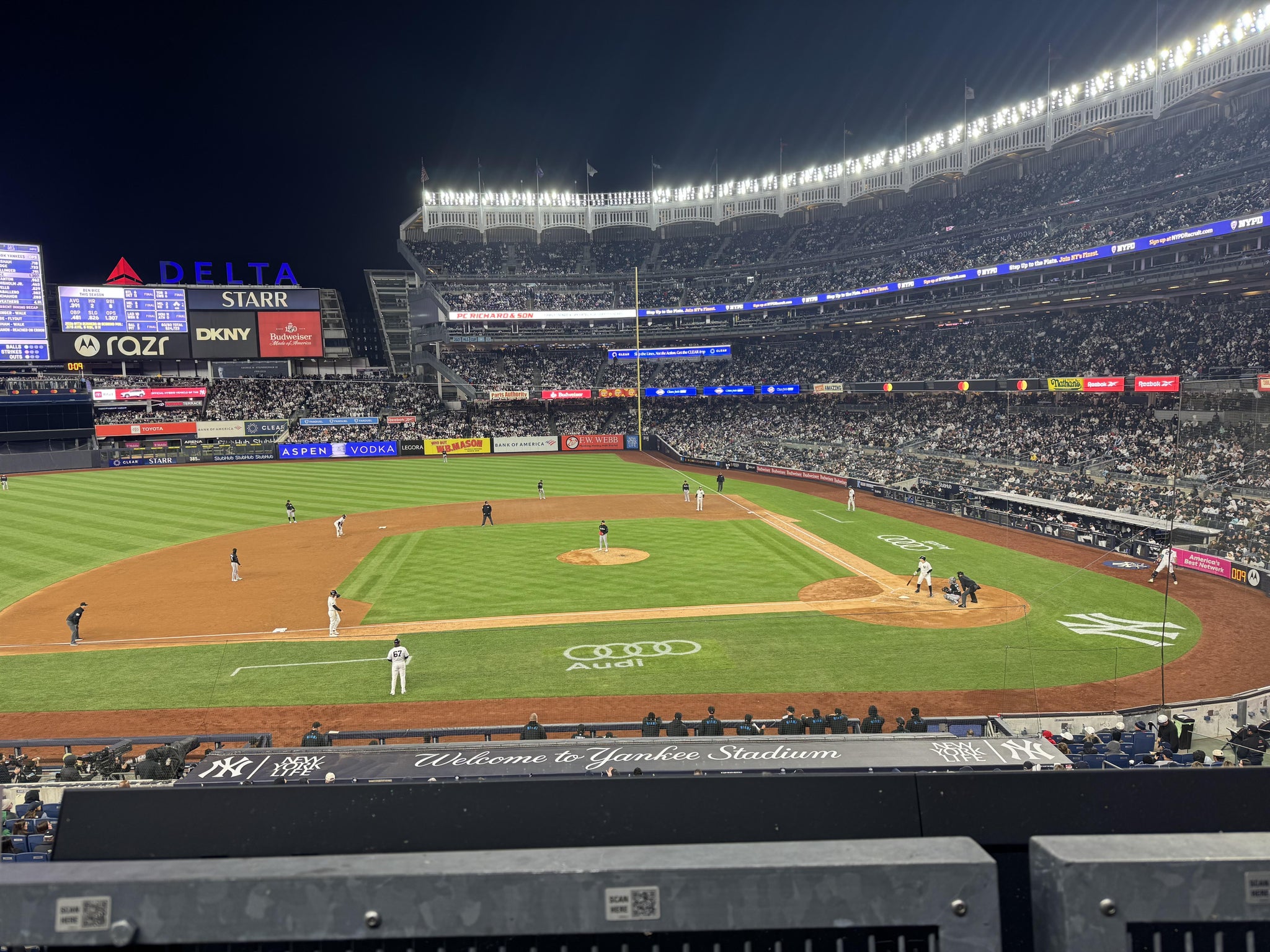 Real Fan View taken from Main Level 224 at Yankee Stadium by Joseph L