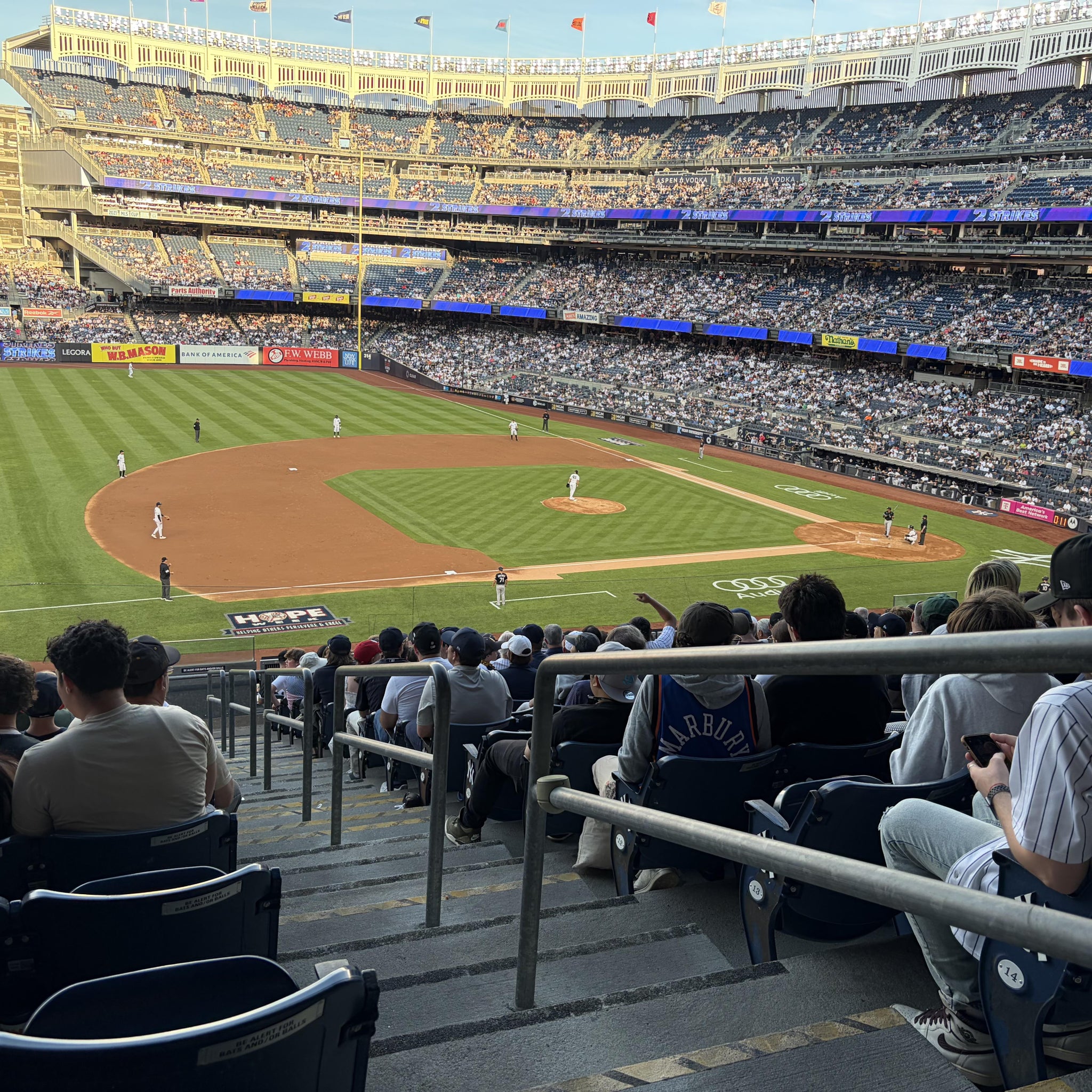 Real Fan View taken from Main Level 227 A at Yankee Stadium by Adam H
