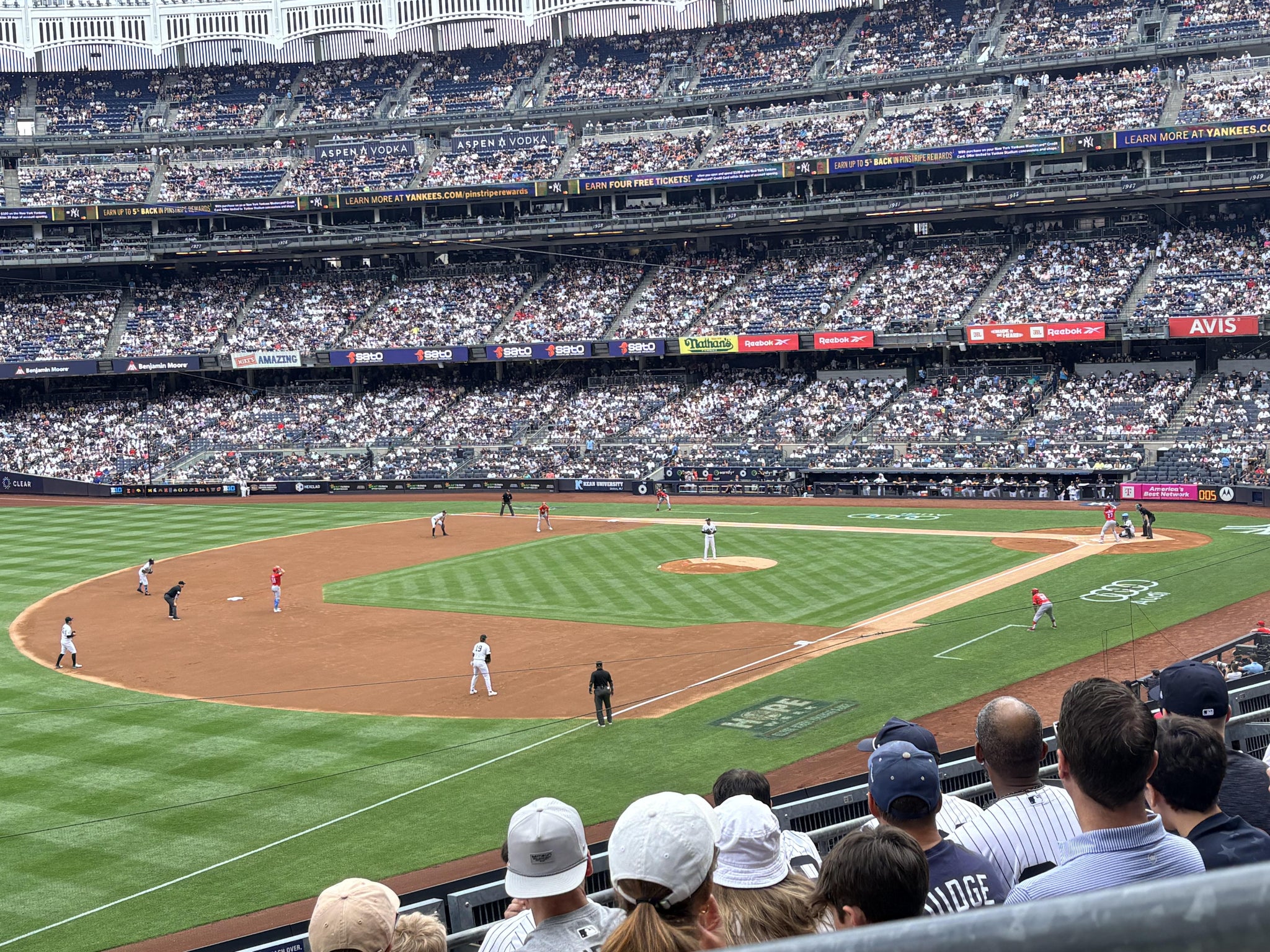 Real Fan View taken from Main Level 229 at Yankee Stadium by Frank P