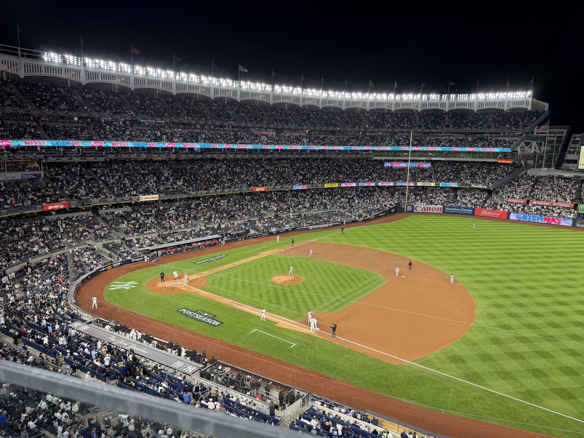 Real Fan View taken from Terrace Level 313 at Yankee Stadium by Ally O