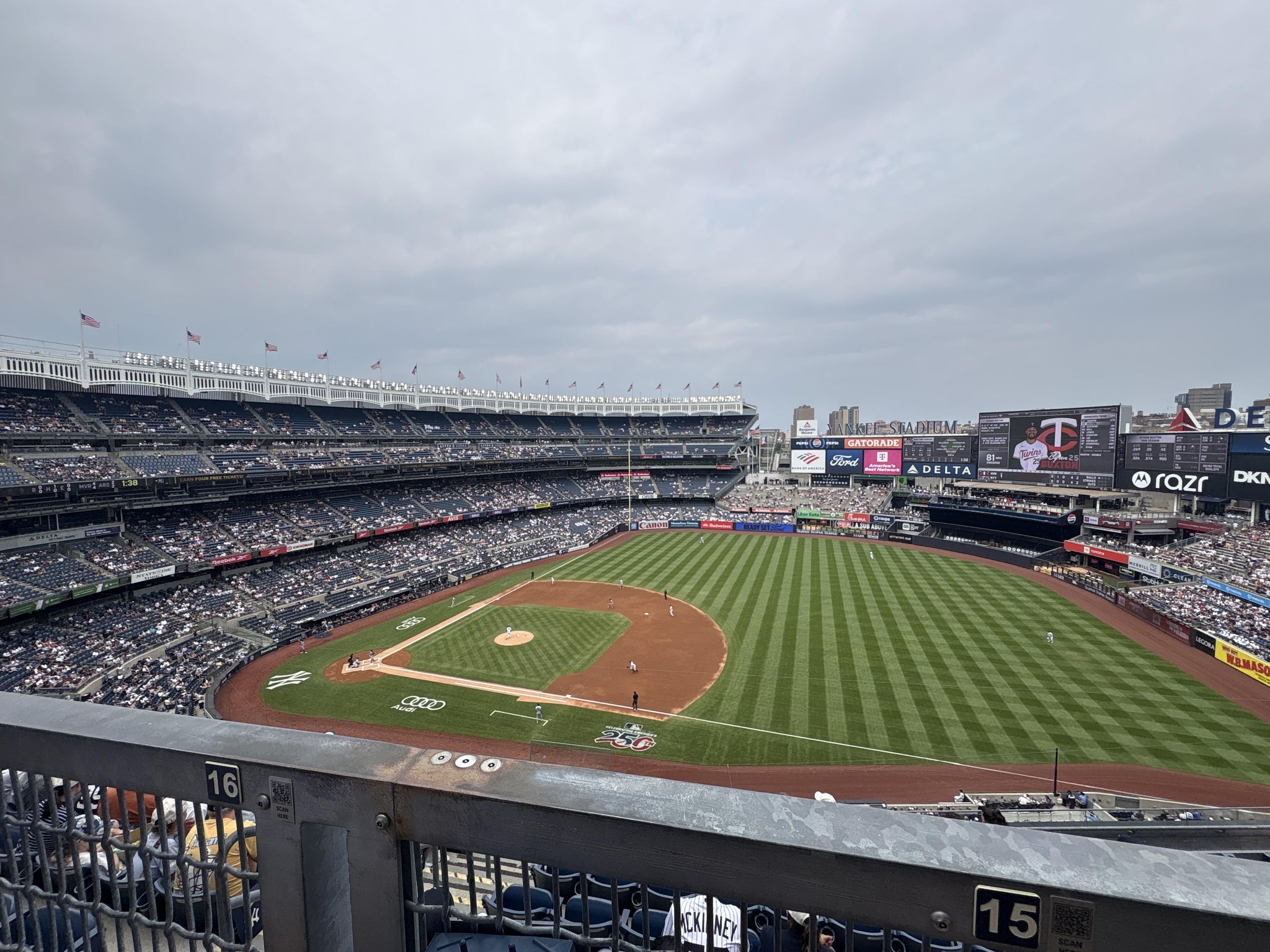 Real Fan View taken from Terrace Level 313 at Yankee Stadium by Tobias G