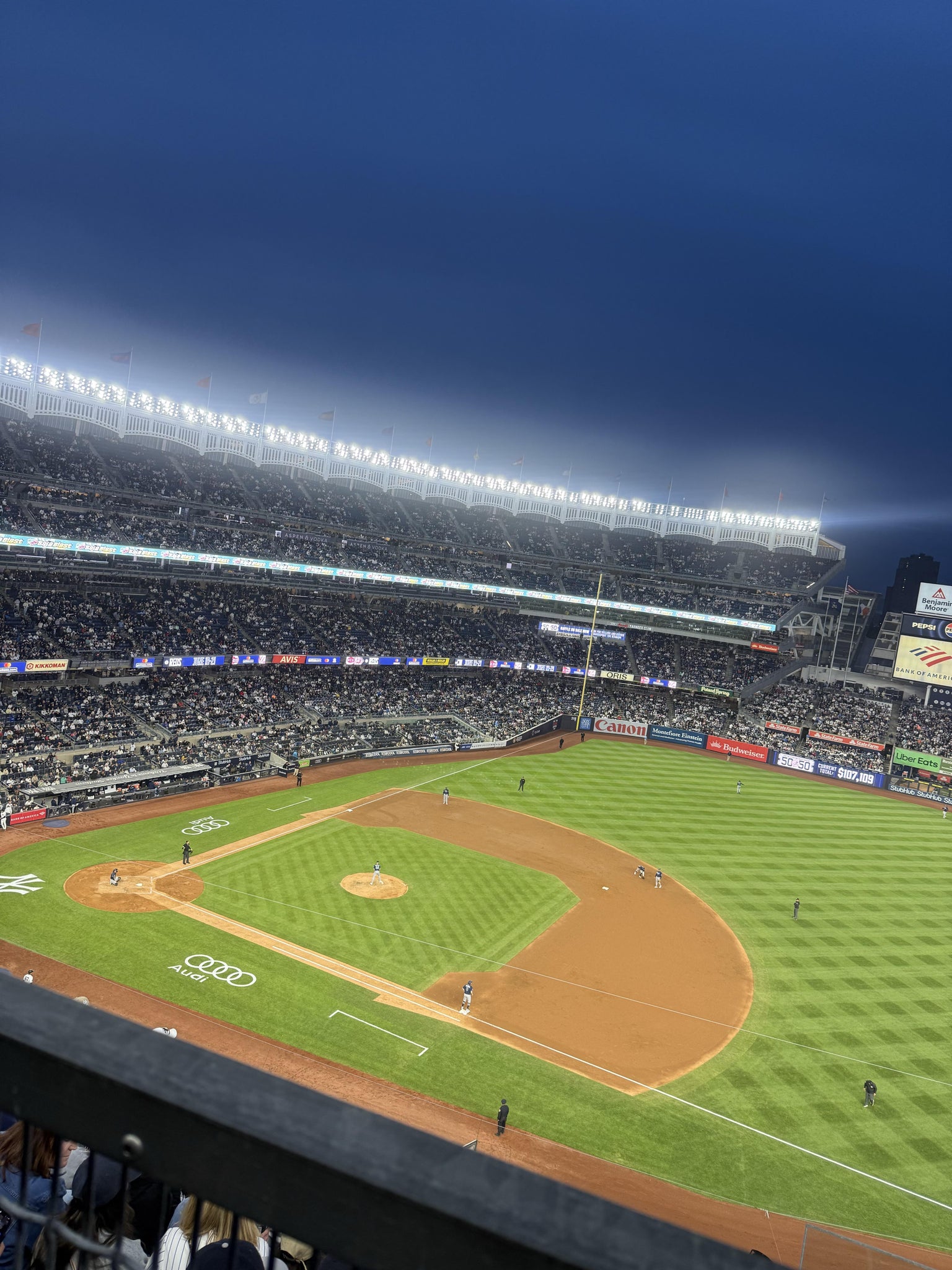 Real Fan View taken from Terrace Level 314 at Yankee Stadium by Perry C