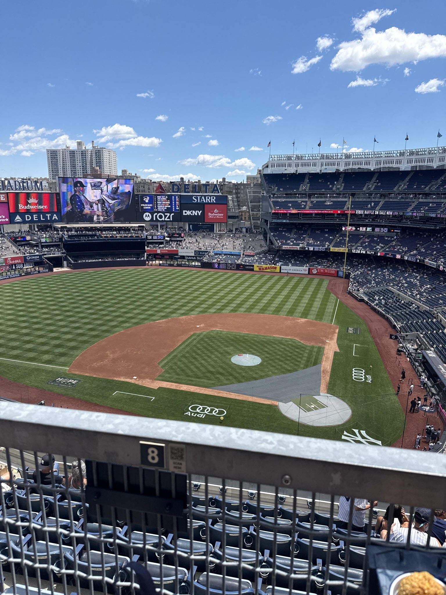 Real Fan View taken from Terrace Level 322 at Yankee Stadium by James E