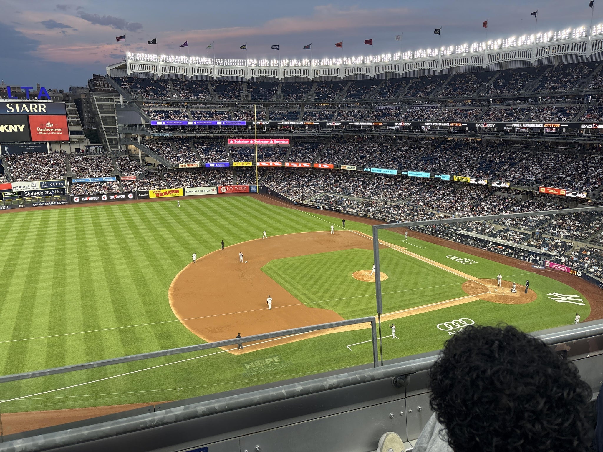 Real Fan View taken from Terrace Level 327 at Yankee Stadium by Emily H