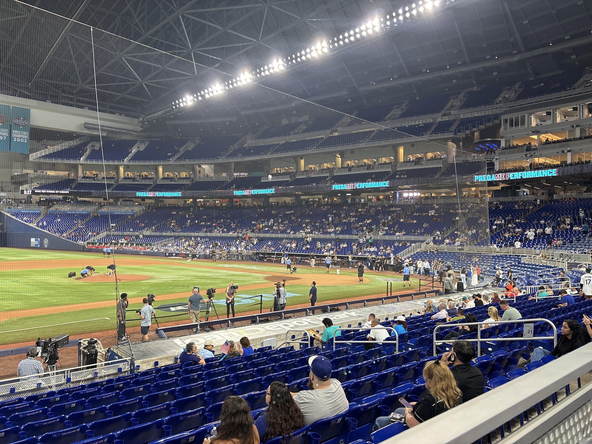 Real Fan View taken from Base Reserved 21 at loanDepot park by Norio F