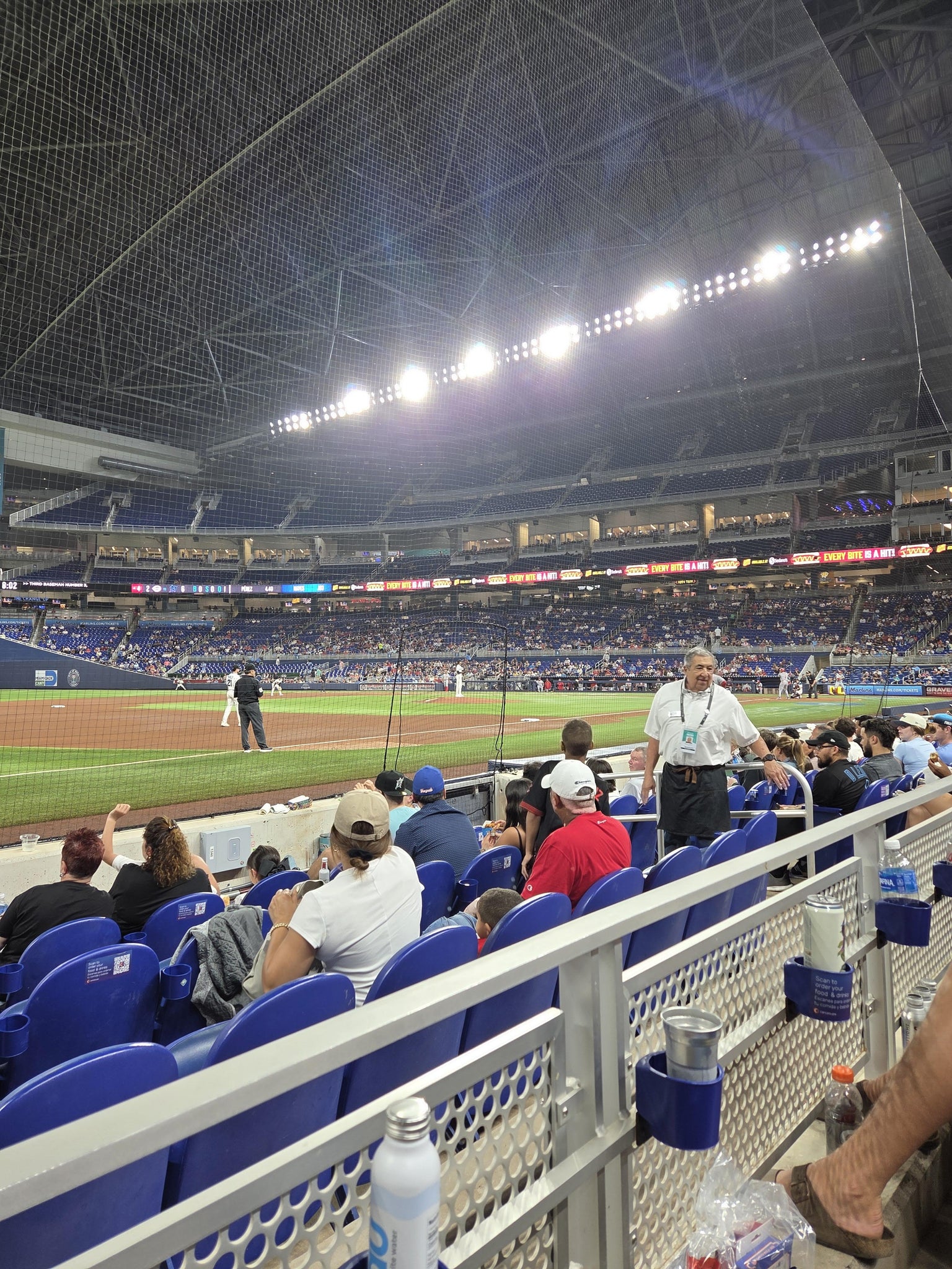 Real Fan View taken from Base Reserved 23 at loanDepot park by Mario A