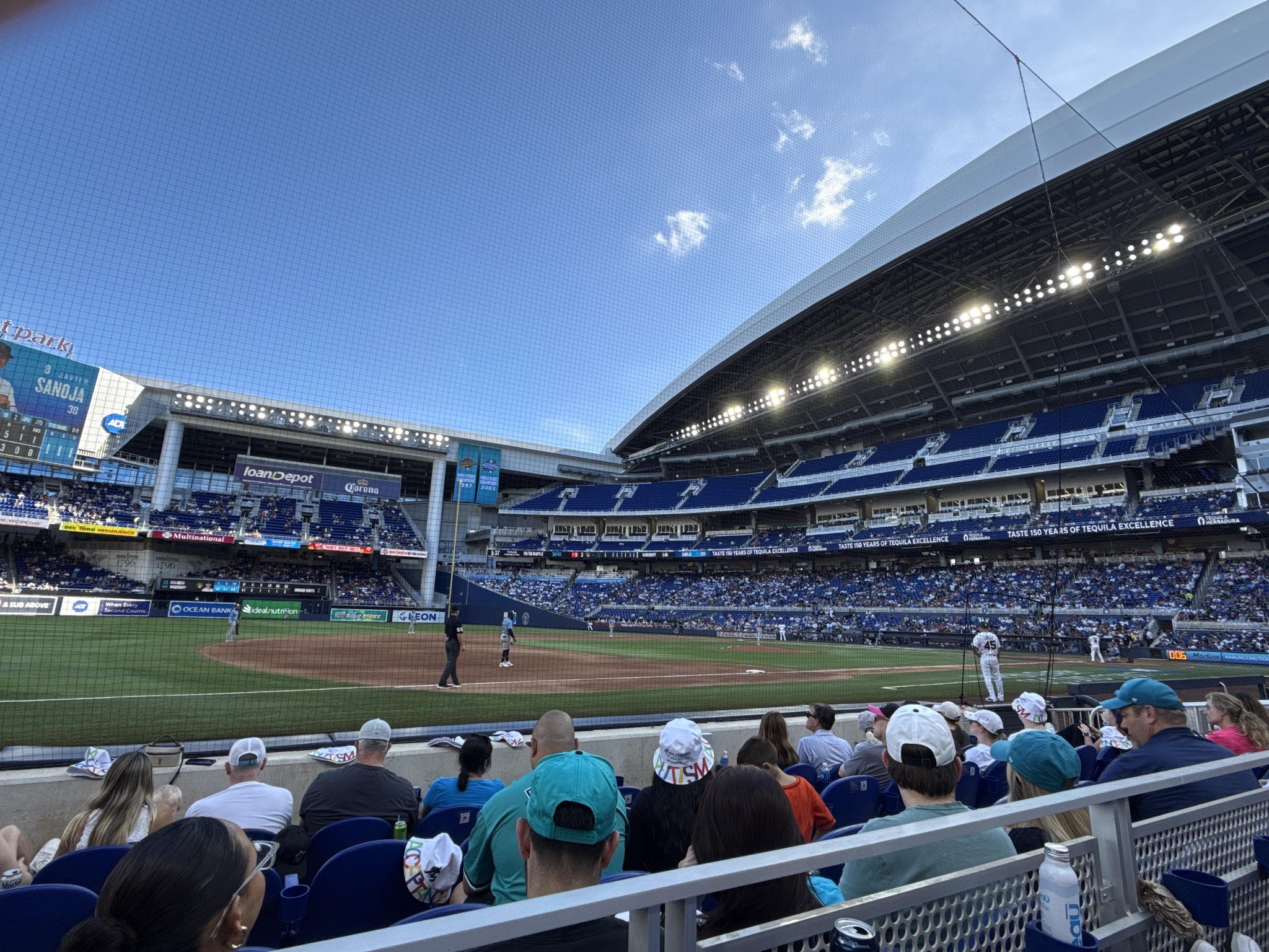 Real Fan View taken from Base Reserved Lower 22 at loanDepot park by Whitley W