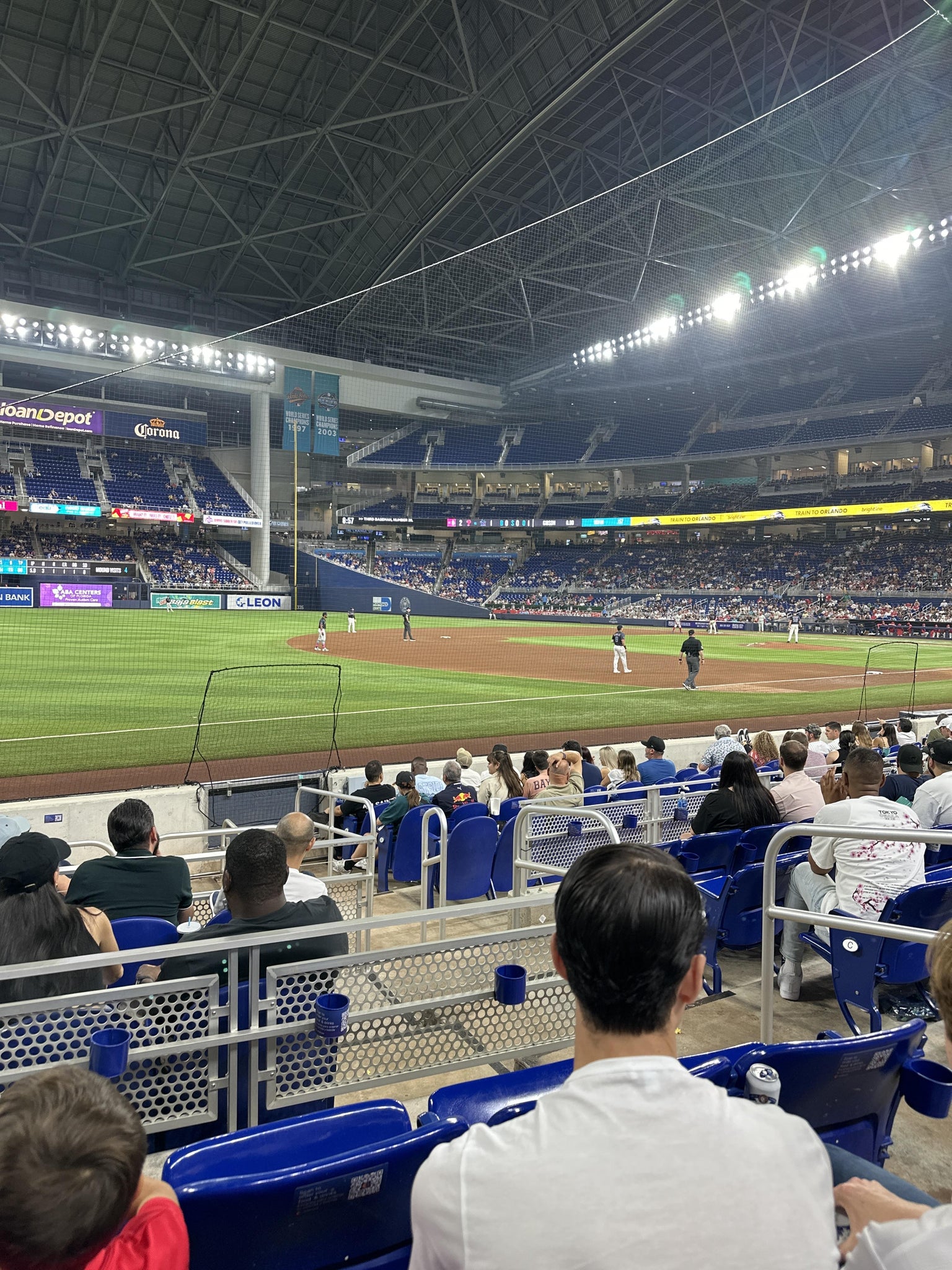 Real Fan View taken from Baseline Reserved Lower 24 at loanDepot park by Andrea B