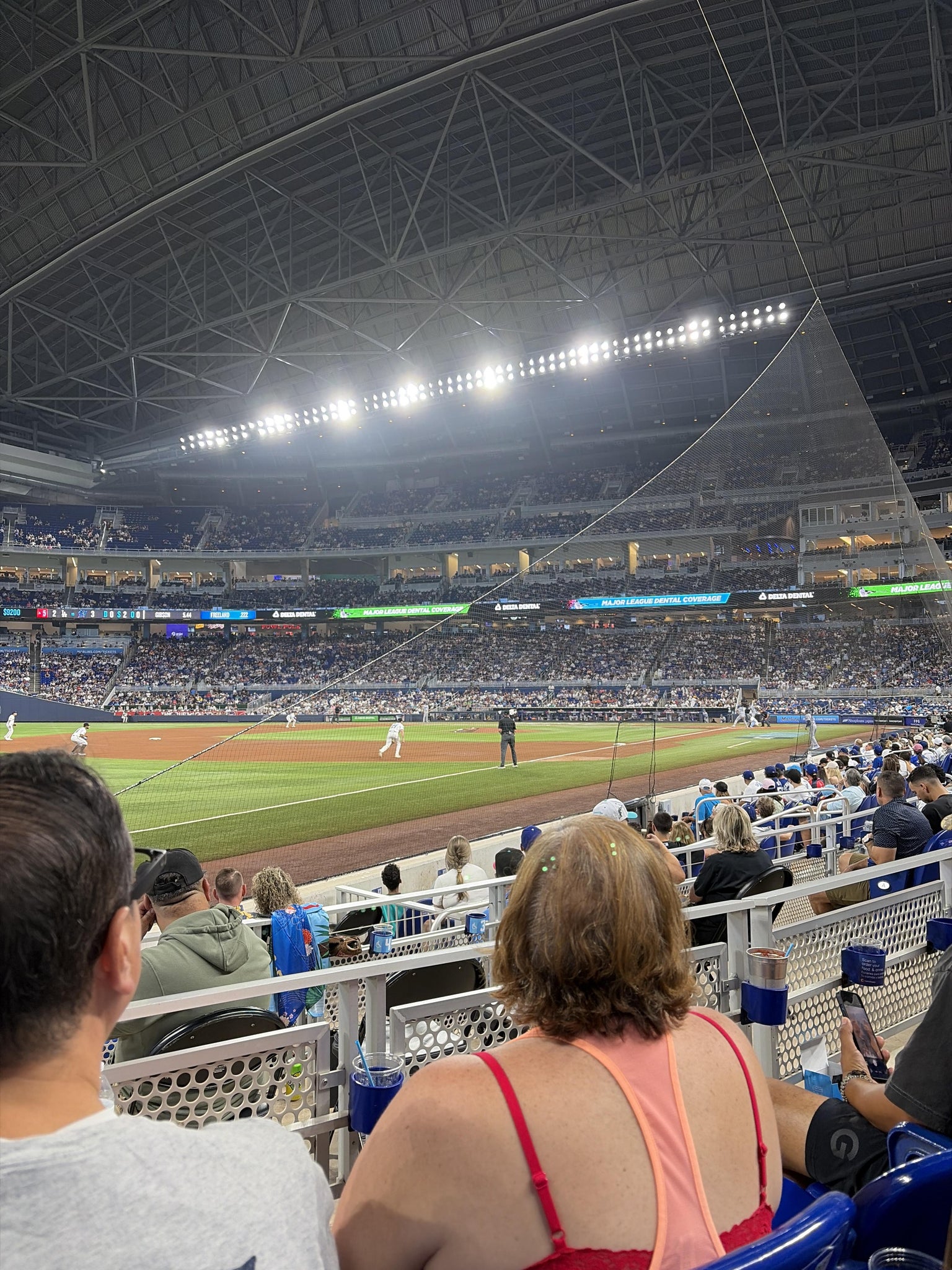 Real Fan View taken from Baseline Reserved Lower 25 at loanDepot park by Linda D