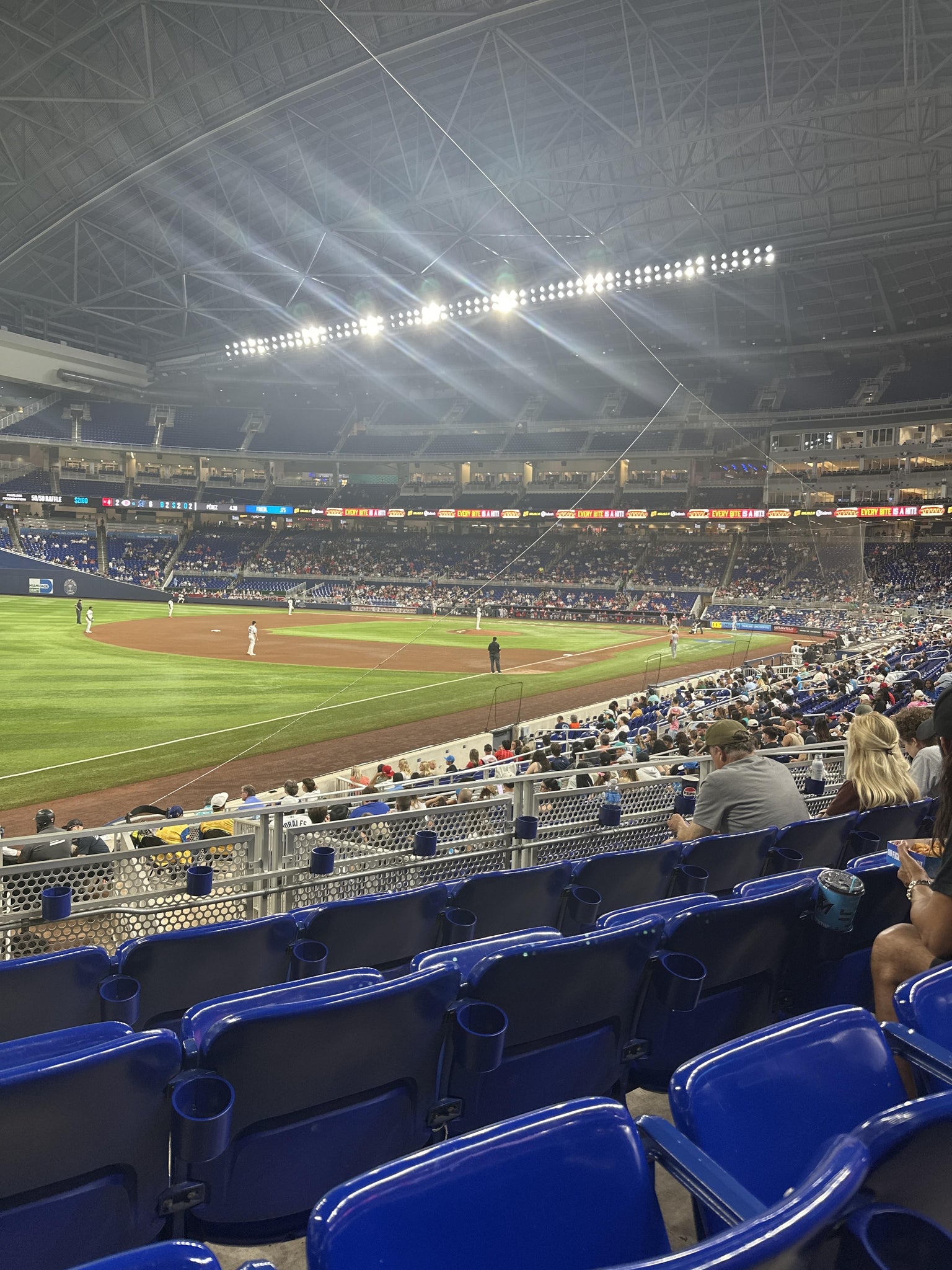 Real Fan View taken from Baseline Reserved Main 25 at loanDepot park by Merline R