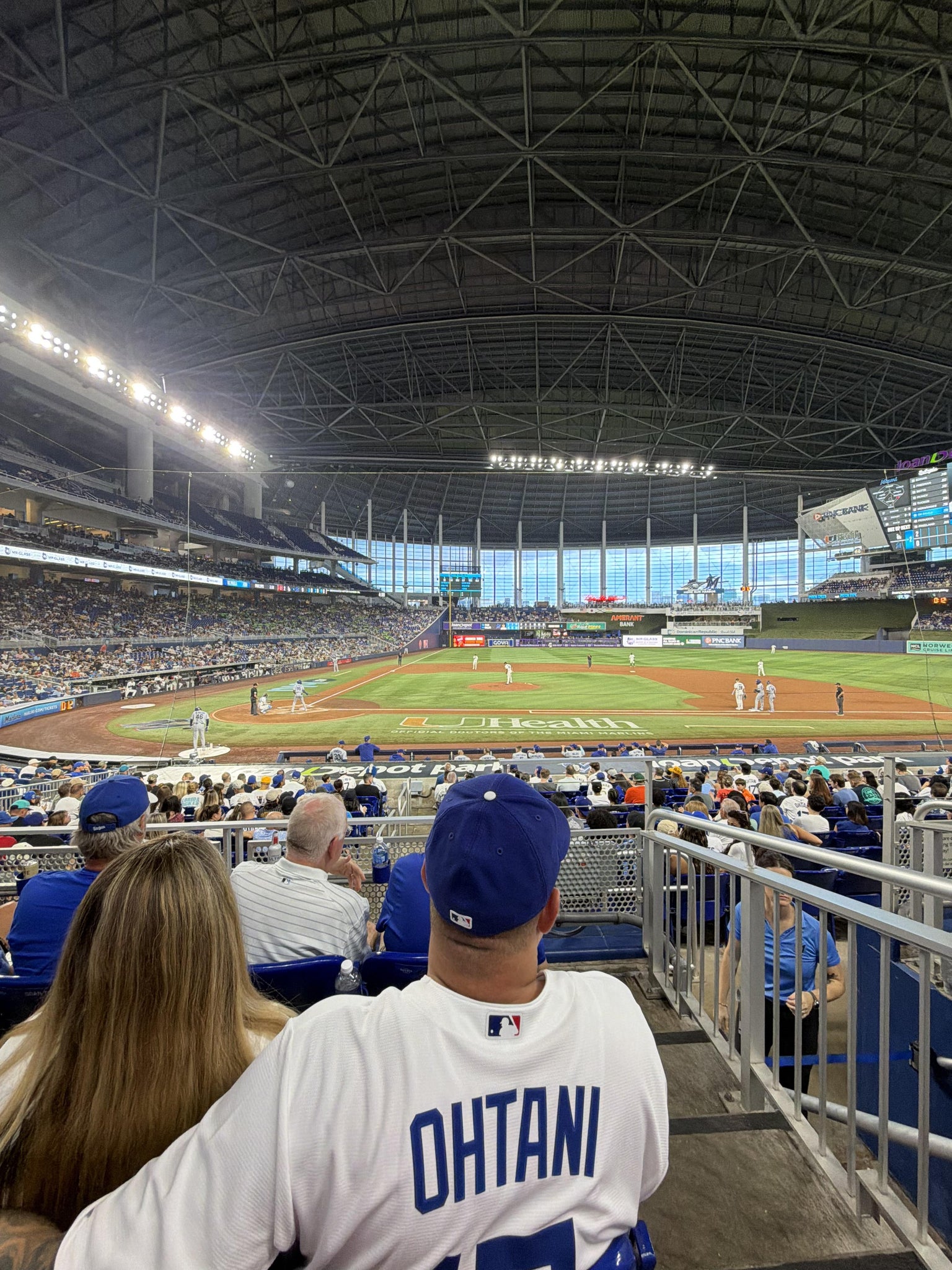 Real Fan View taken from Home Plate Box 10 at loanDepot park by Anonymous User