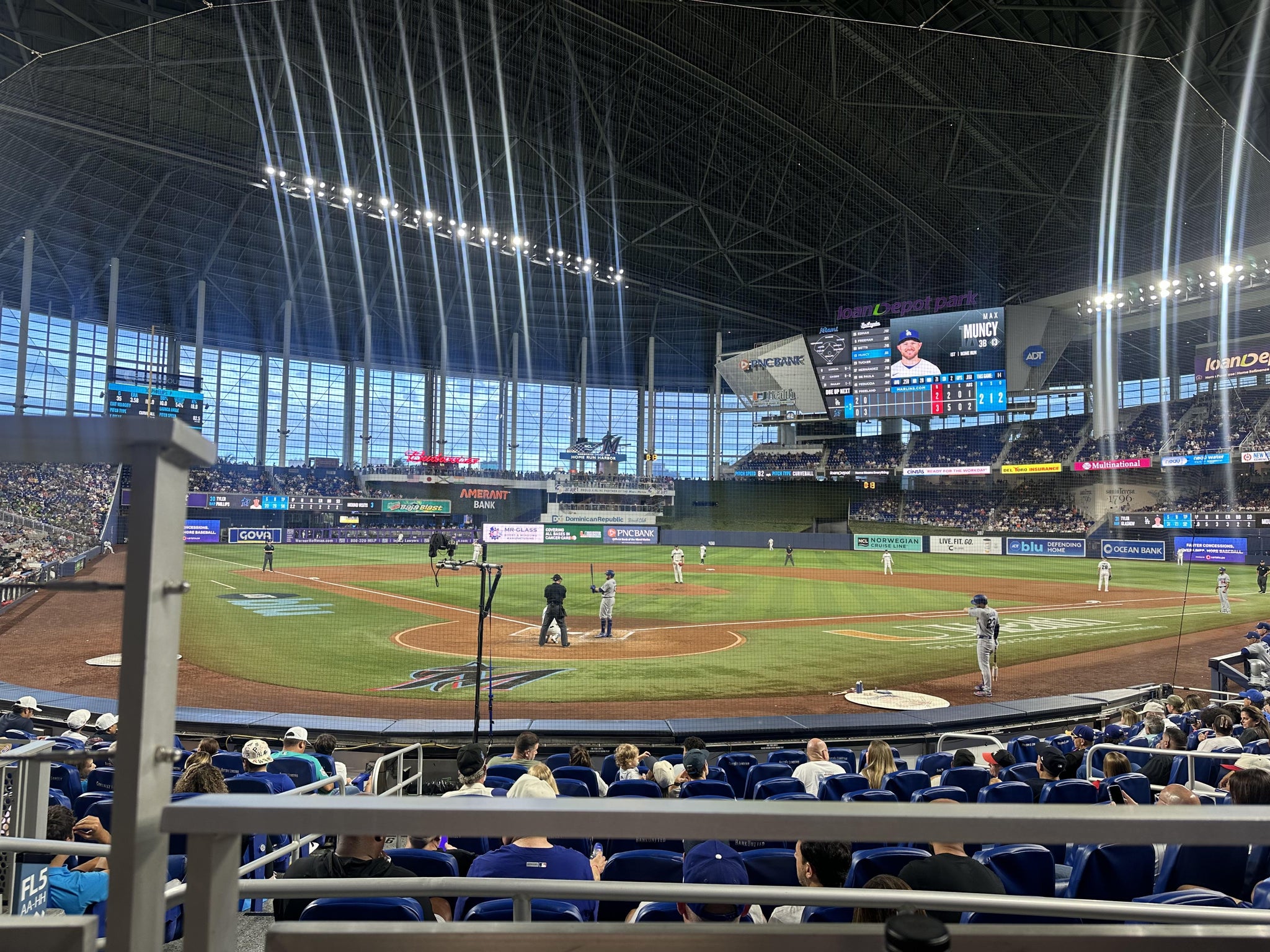 Real Fan View taken from Home Plate Box 13 at loanDepot park by Christine M
