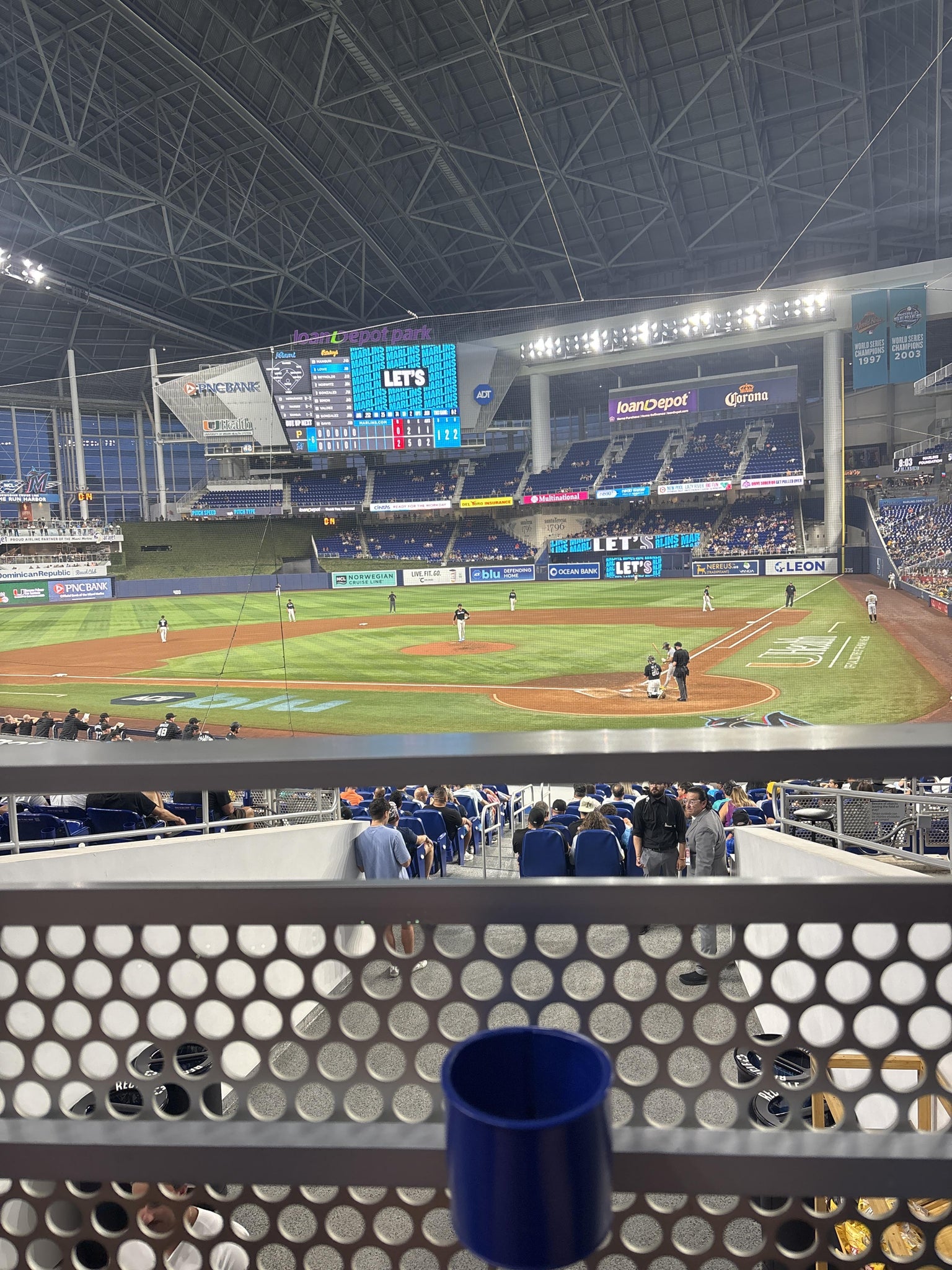Real Fan View taken from Home Plate Box 17 at loanDepot park by Joesph T