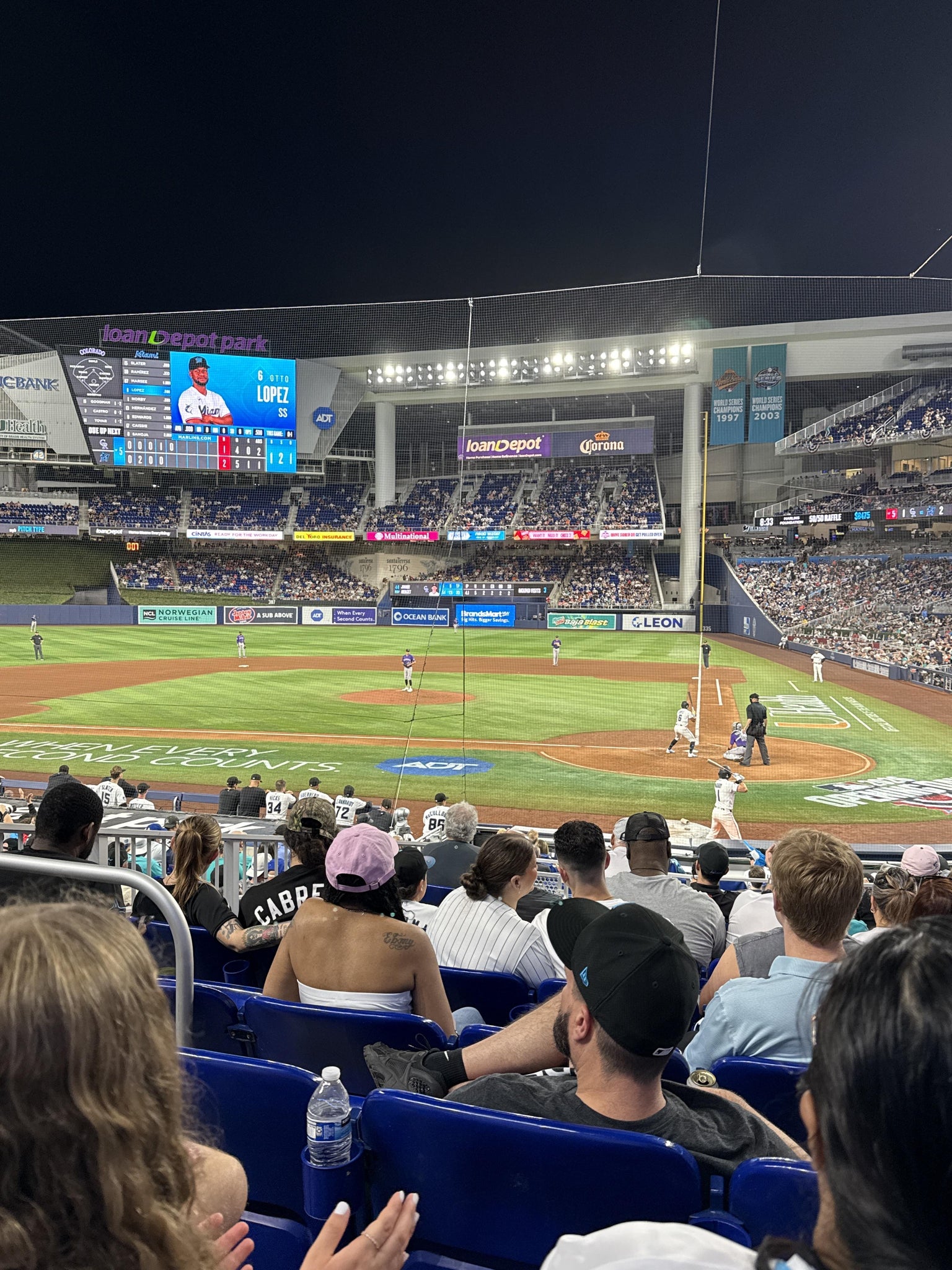 Real Fan View taken from Home Plate Box 18 at loanDepot park by Christian C