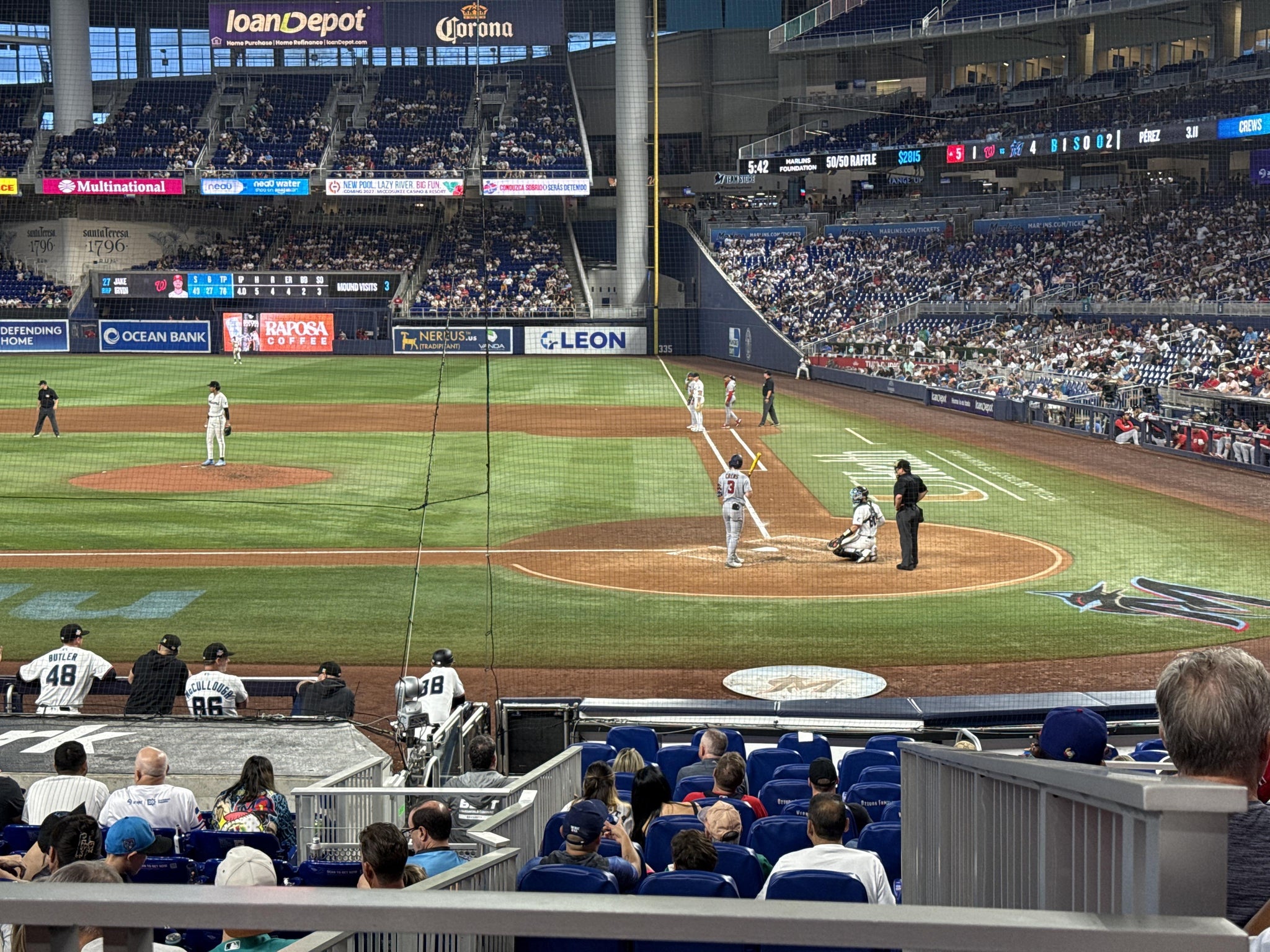 Real Fan View taken from Home Plate Box 19 at loanDepot park by Richard R