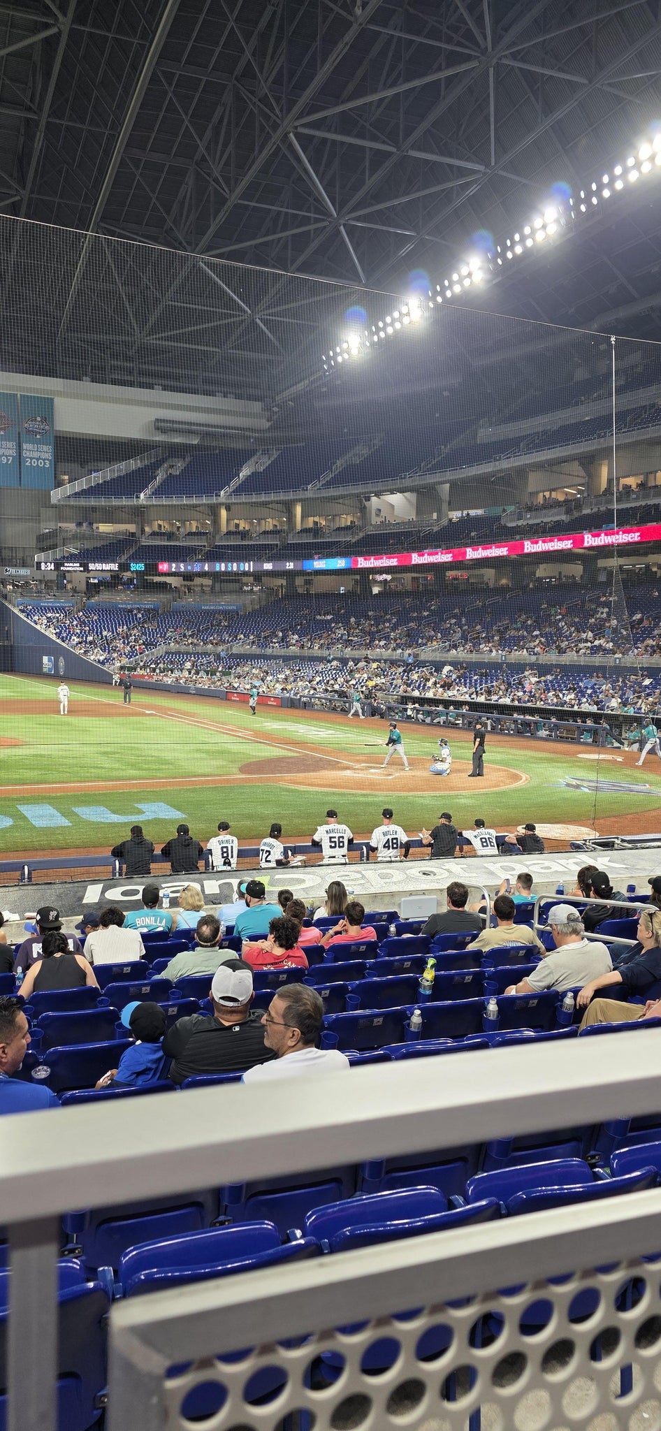 Real Fan View taken from Home Plate Box 20 at loanDepot park by Pamela M