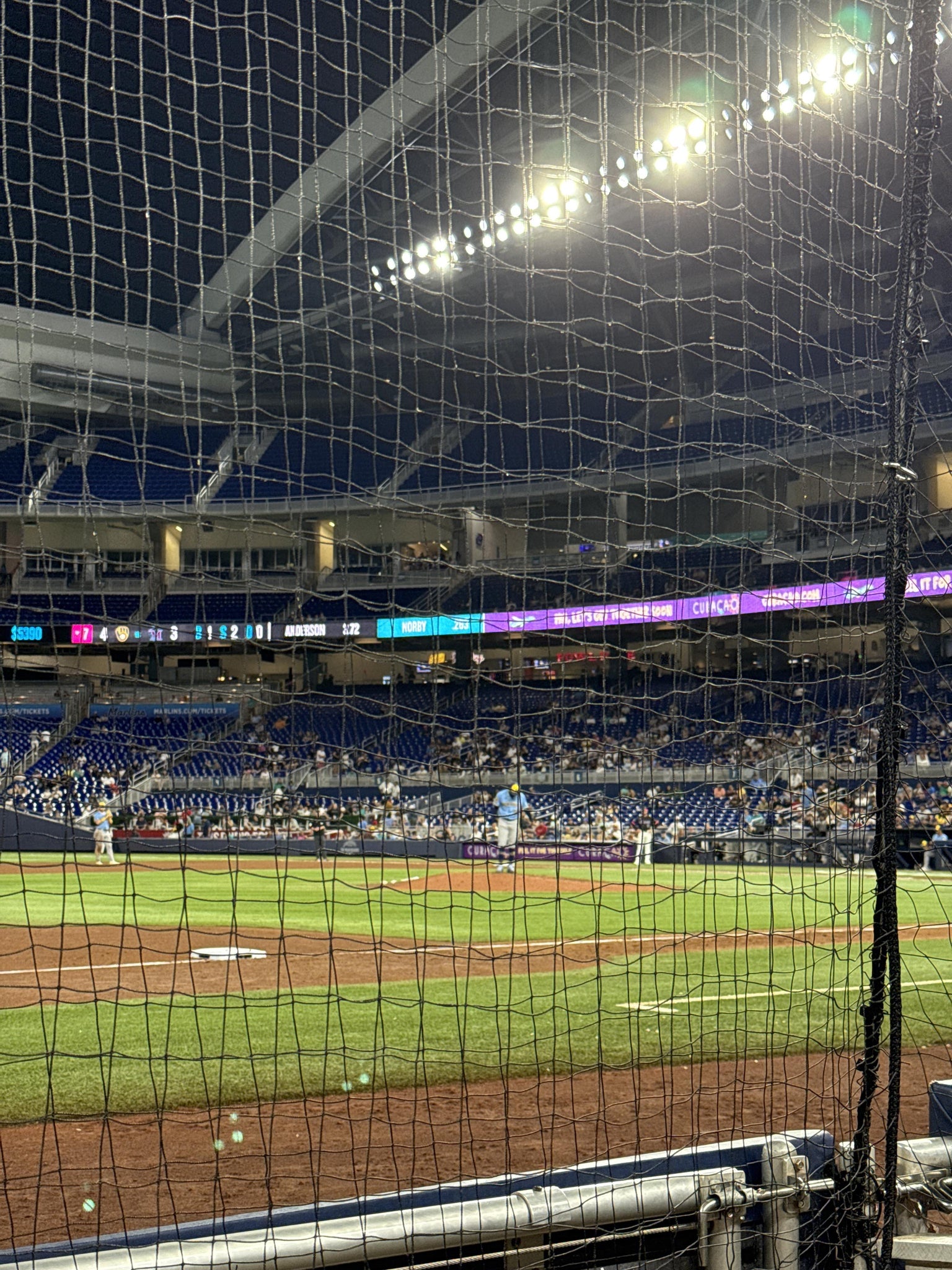 Real Fan View taken from Humana Cabana Field Level 9 at loanDepot park by Jason H
